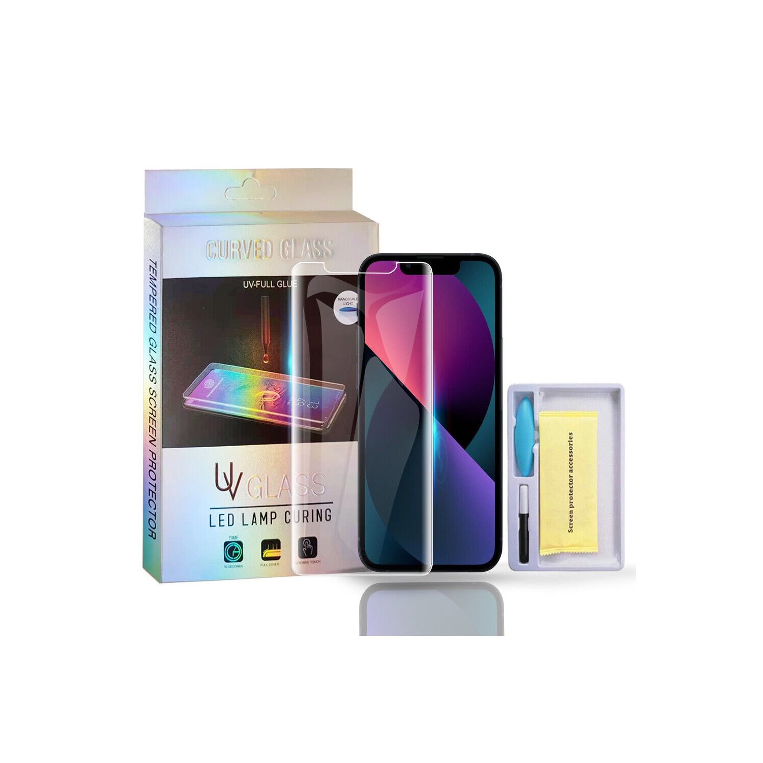 Pour protecteur d’écran en gel de haute qualité pour protection des yeux iPhone 12 Pro Max d’Apple, verre trempé/colle liquide, protecteur d’écran