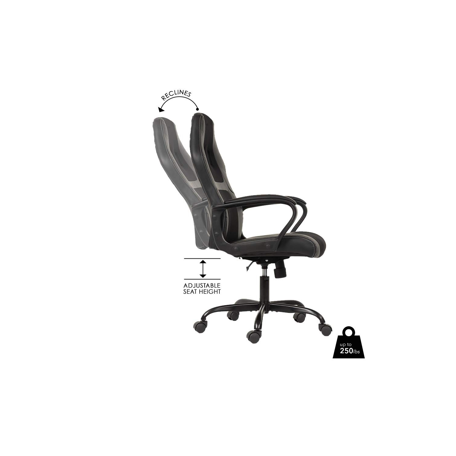 Furniture One Gaming Chair Black