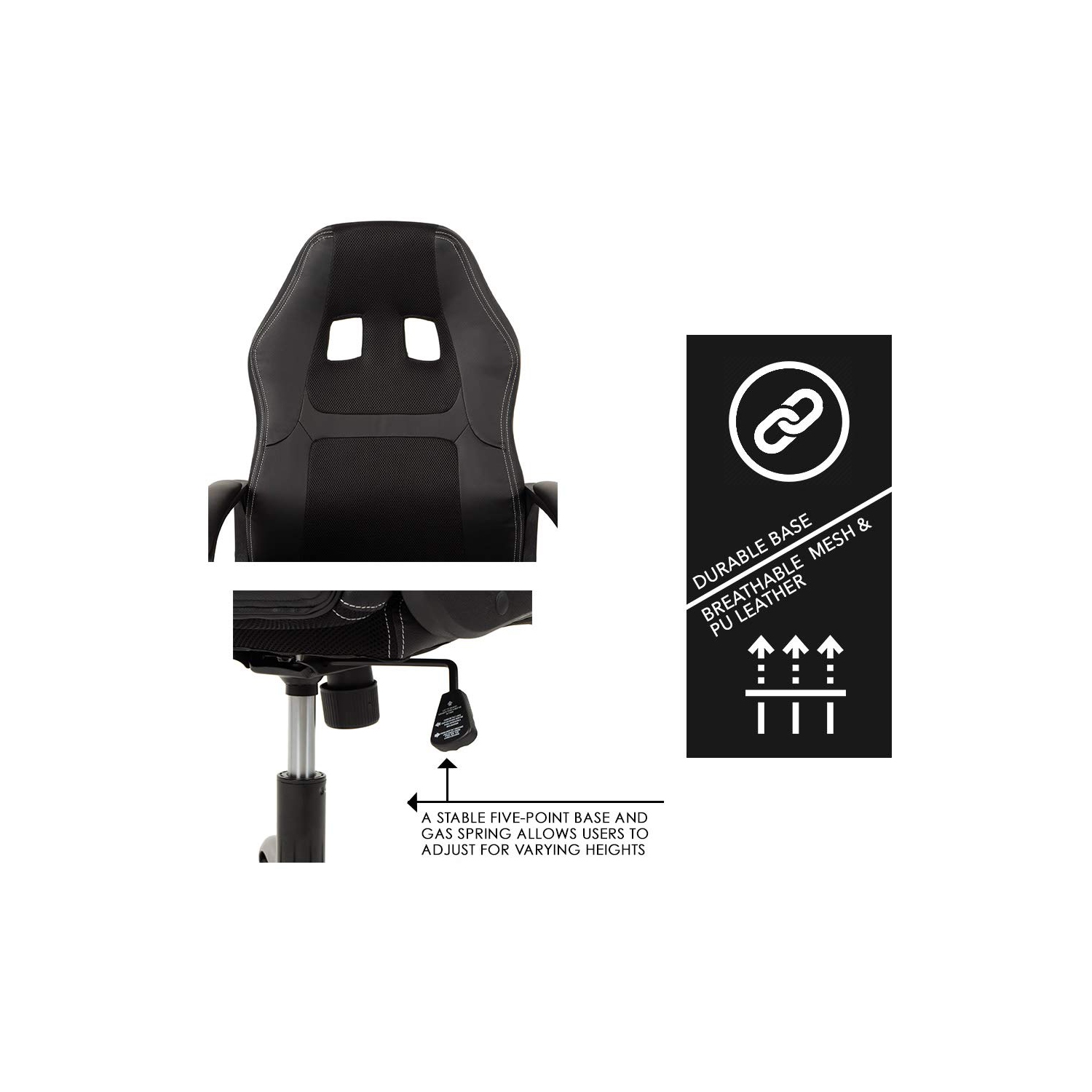 Furniture One Gaming Chair Black