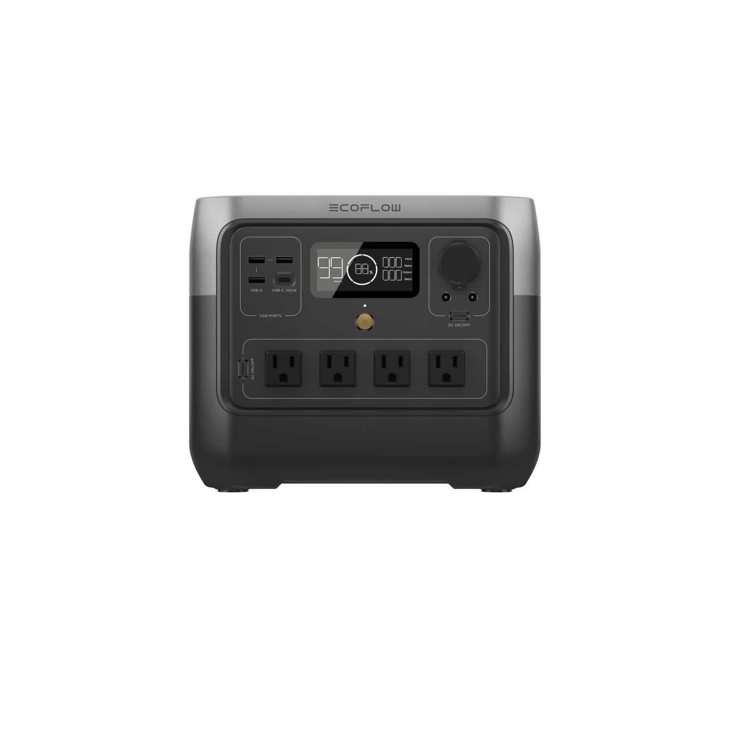 Station d'alimentation portative RIVER 2 Pro d'EcoFlow Batterie LiFePO4 768&nbsp;Wh, recharge rapide 70&nbsp;Min, 4 prises c.a. 800&nbsp;W pour le