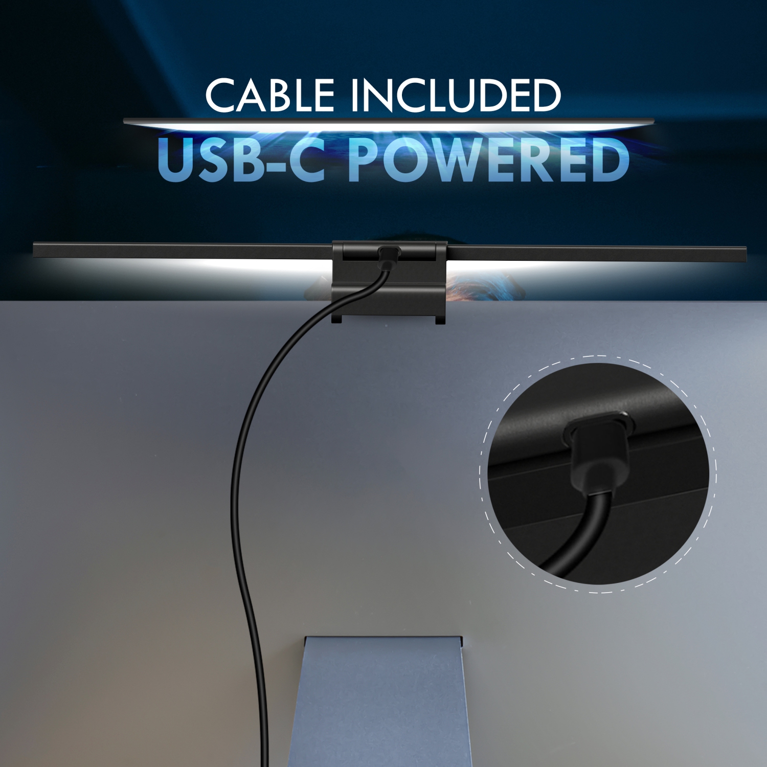 IMPOTEK LED Monitor Light bar, Smart Screen Lamp with Anti-Glare, Touch Control, Auto-dimming, Timer Power Off Features USB Powered - MLB-X11