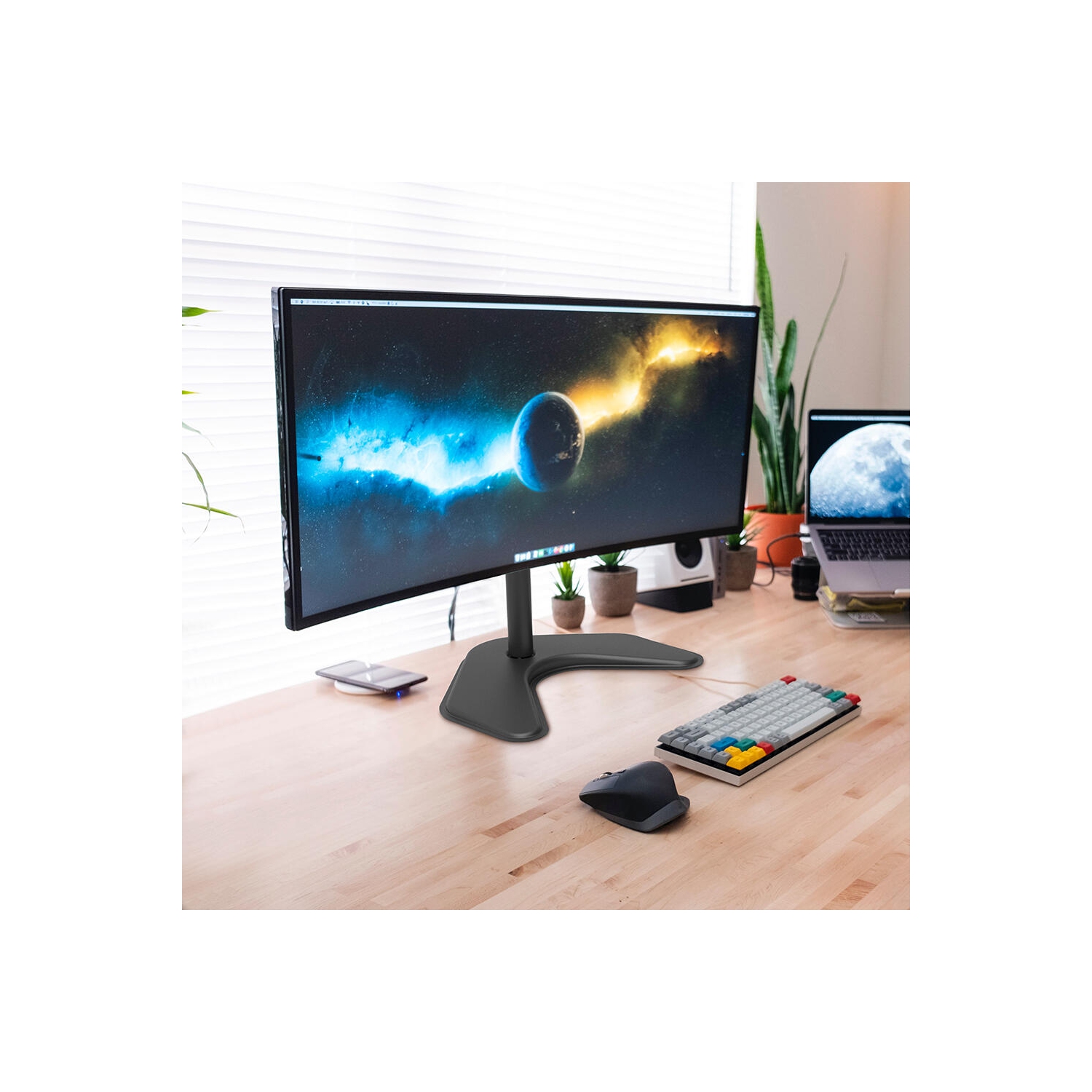 Support de moniteur simple de PrimeCables, bras de support de moniteur pour écran de 17 à 32 po, VESA 75 à 100 mm DVI