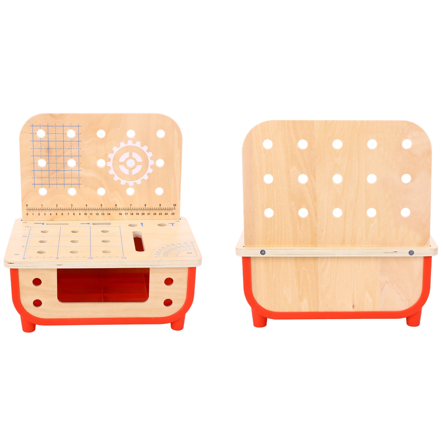 TOOKYLAND Établi en Bois pour Enfants - 31pcs - Ensemble de Banc à Outils Jouet, 3 Ans et +