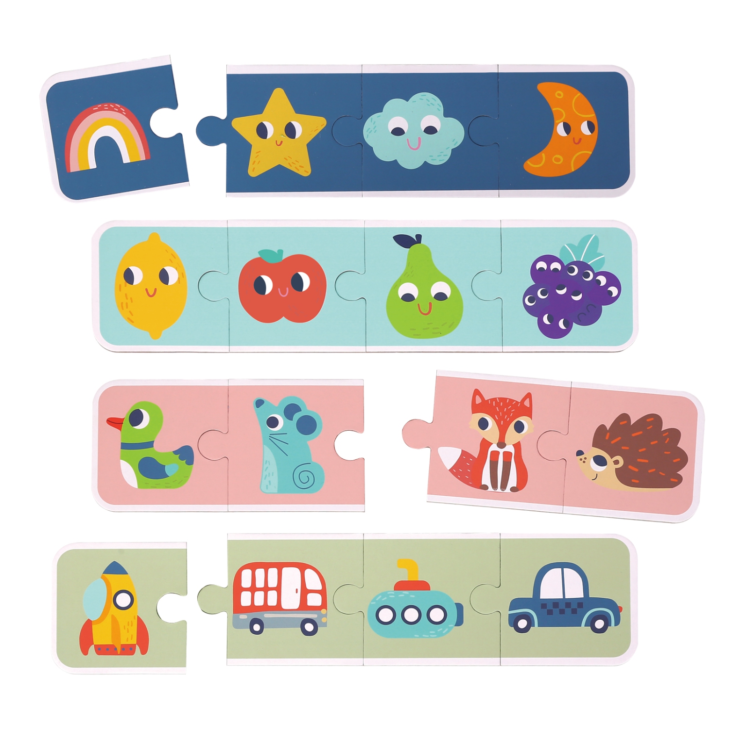 TOOKYLAND Memory Touch Recognition Game - 33pcs - 2-4 Players Wooden Toy Set, Ages 3+