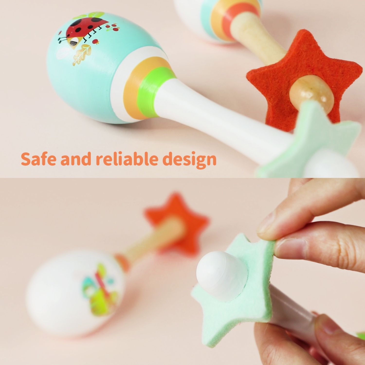 TOOKYLAND Ensemble d'Instruments de Musique - 6pcs - Percussions et Flûte à Bec, 18 mois +