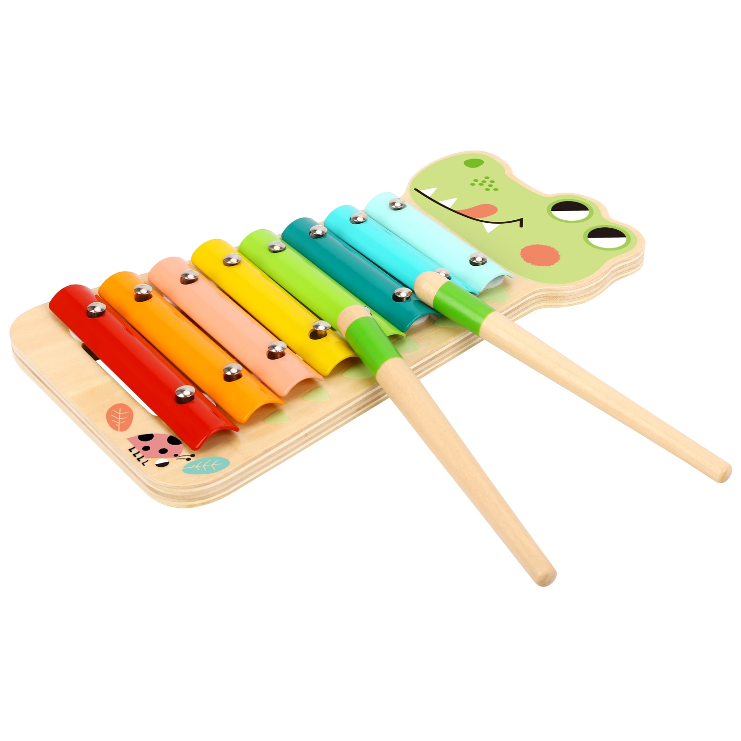 TOOKYLAND Xylophone en Forme d'Alligator - Instrument de Musique pour Enfants, 18 Mois et +