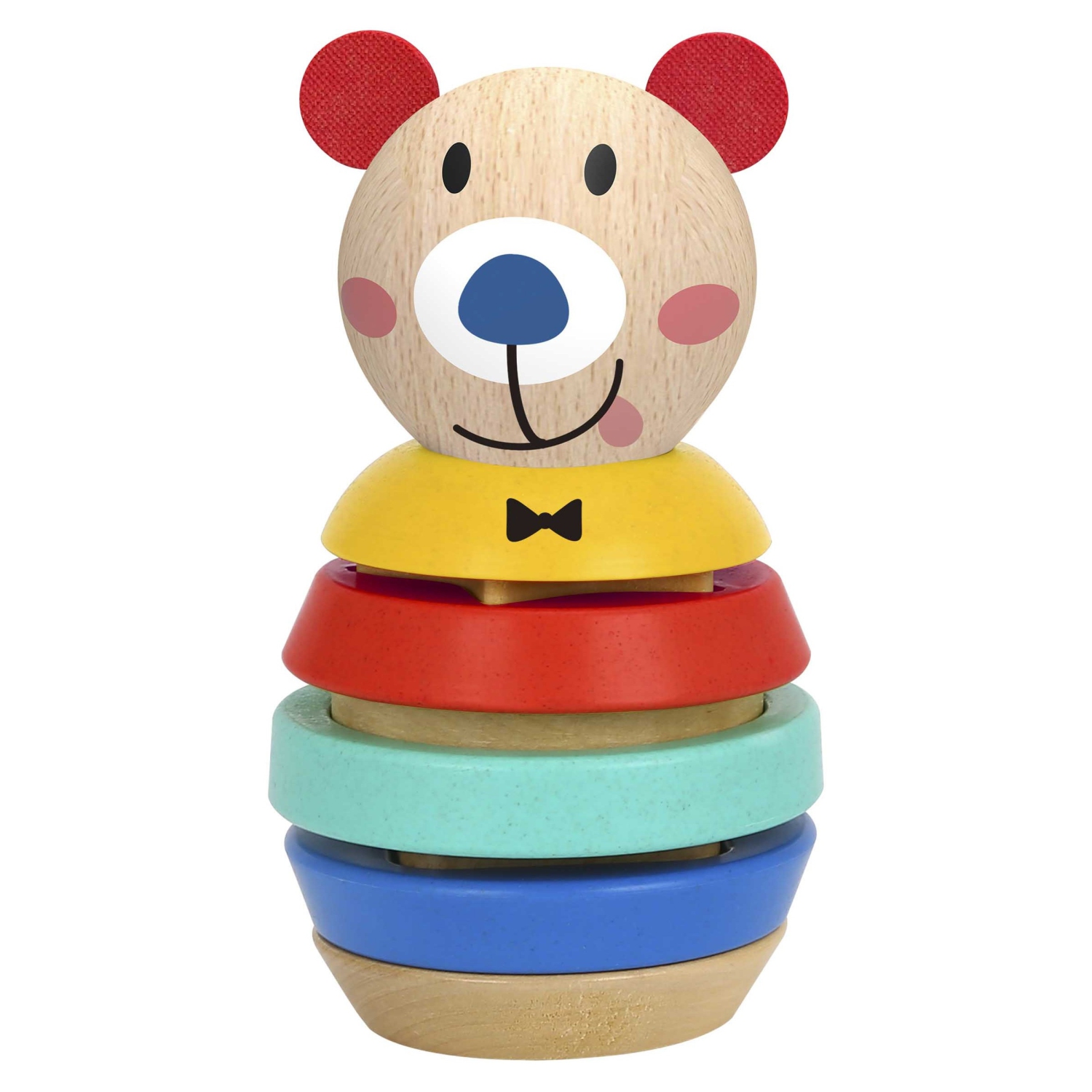 TOOKYLAND Wooden Bear Stacking Toy - 11pcs Tower Stacker, Ages 12m+