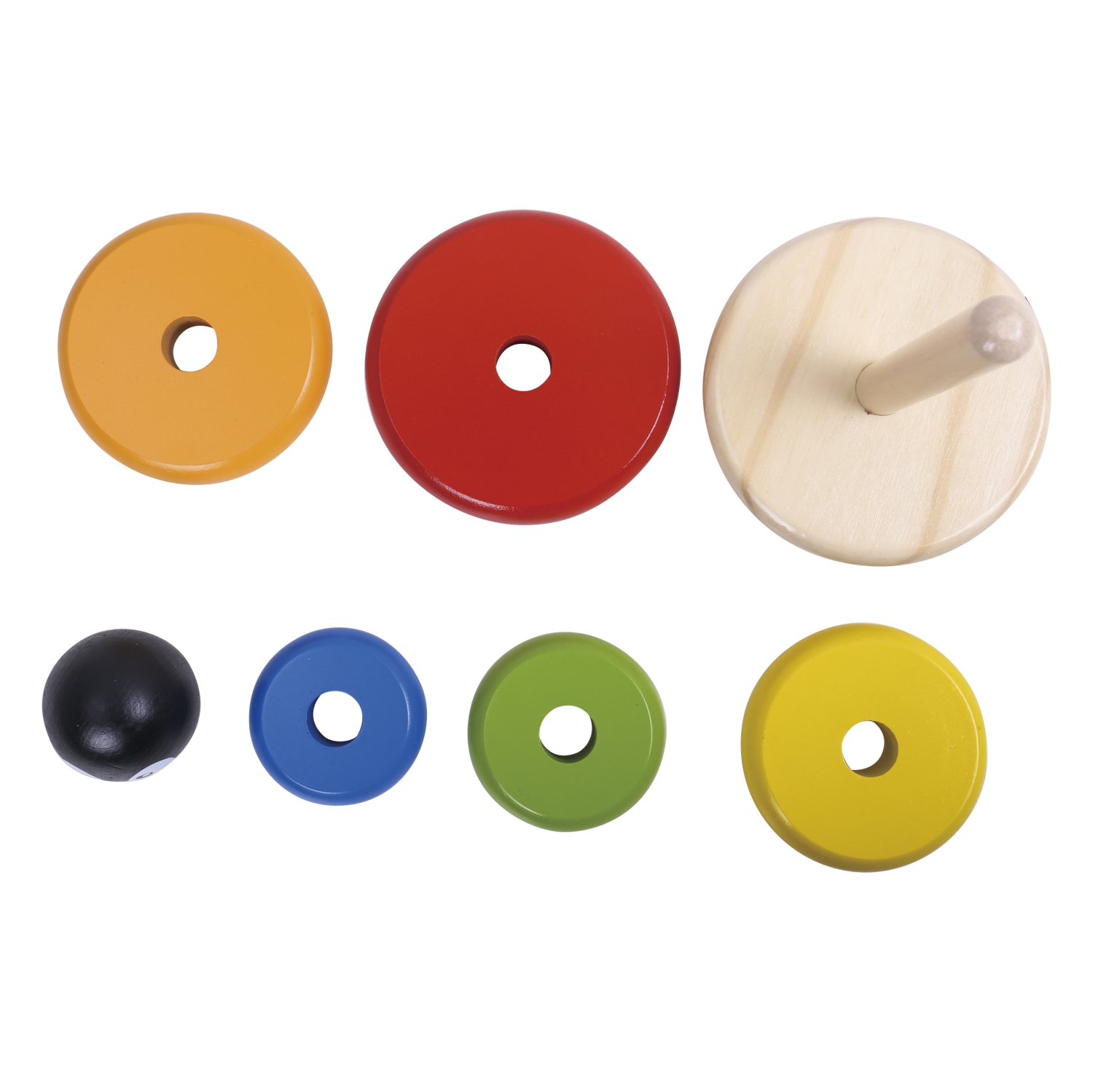 TOOKYLAND Pingouin Culbuto à Empiler - 7pcs - Jouet Empileur Culbutant en Bois, 12m+