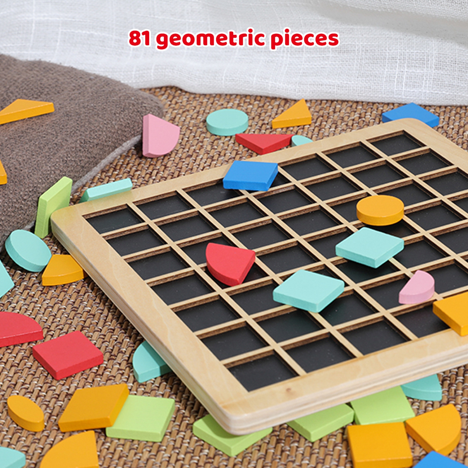 TOOKYLAND Casse-Tête Mosaîque en Bois - 97pcs - Puzzle Pixel, Ages 3 ans et +