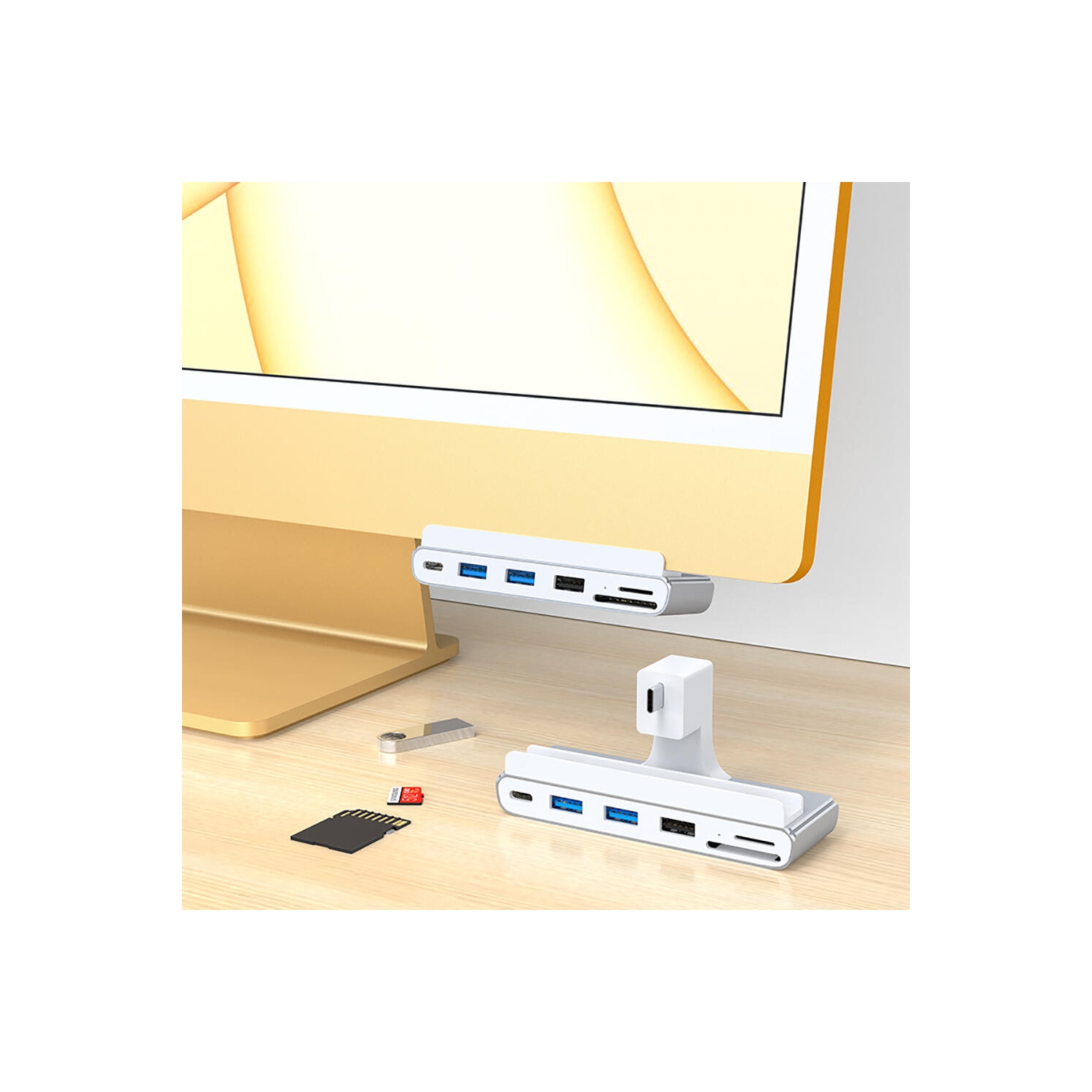 8 in 1 USB-C Hub and Docking Station for iMac 2021 24inch - PrimeCables