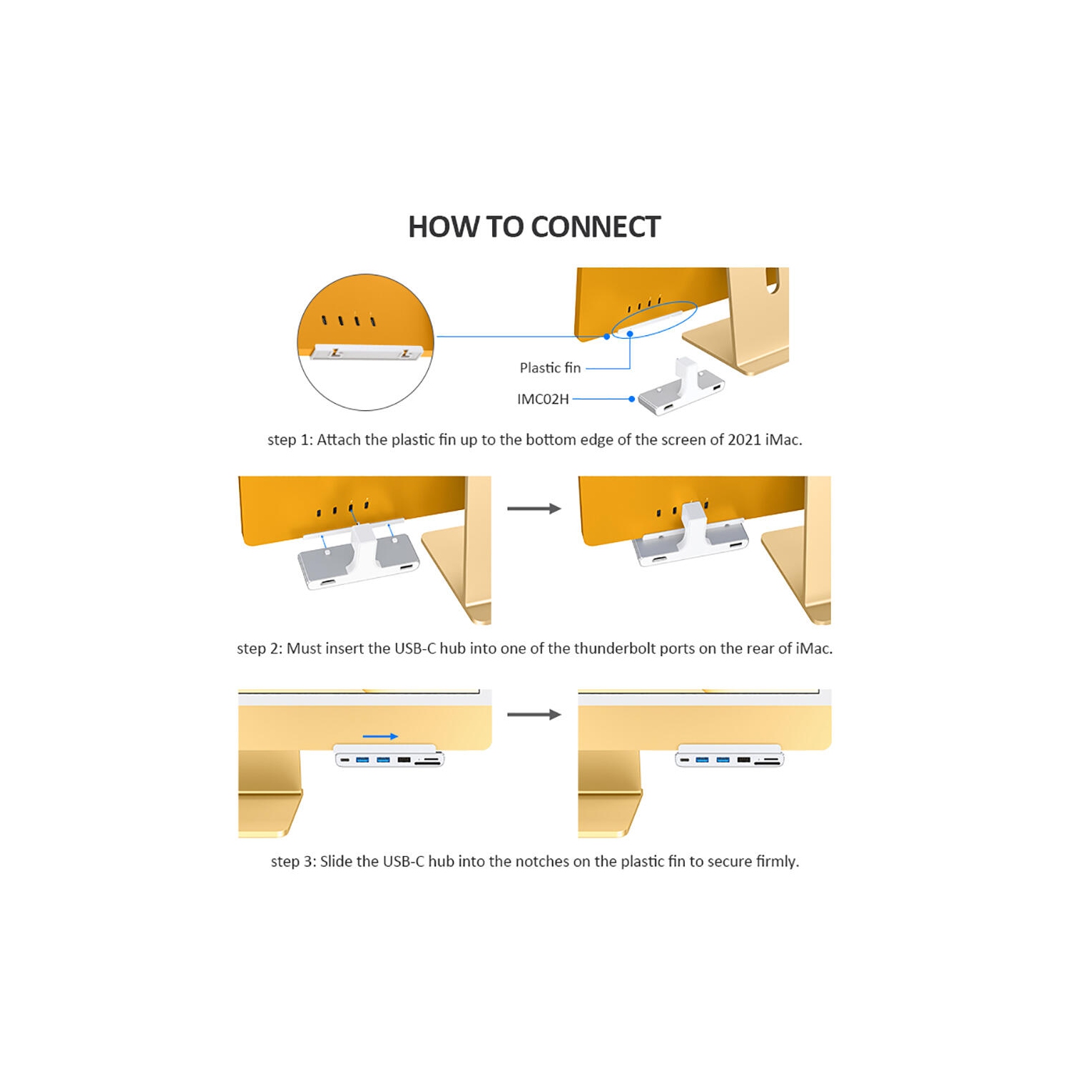 8 in 1 USB-C Hub and Docking Station for iMac 2021 24inch - PrimeCables
