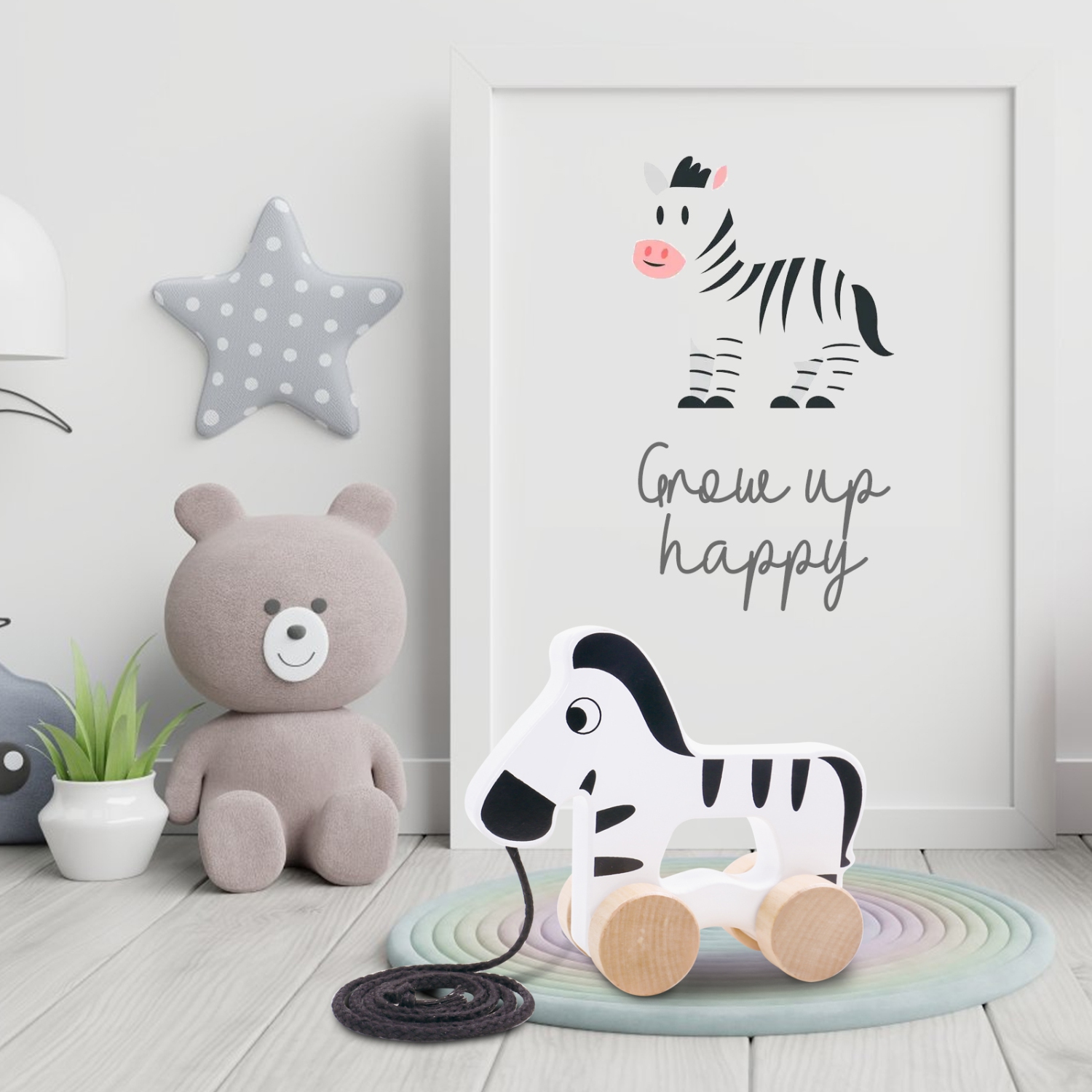 TOOKYLAND Jouet à Tirer en Bois - Zèbre, 18 Mois et +