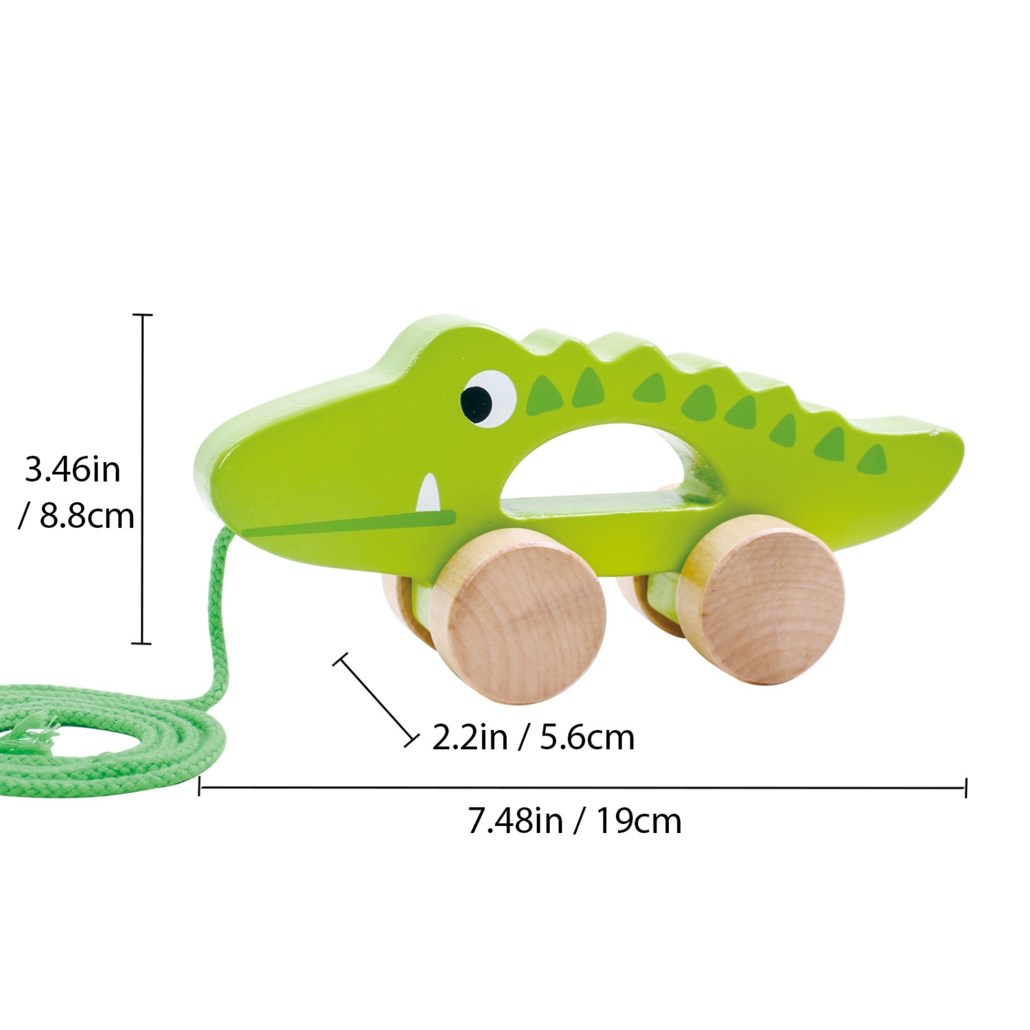 TOOKYLAND Jouet à Tirer en Bois - Crocodile, 18 Mois et +