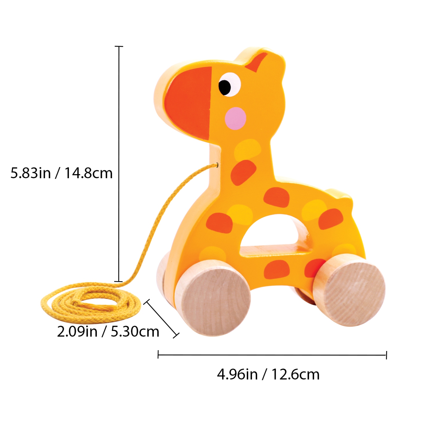 TOOKYLAND Jouet à Tirer en Bois - Girafe, 18 Mois et +