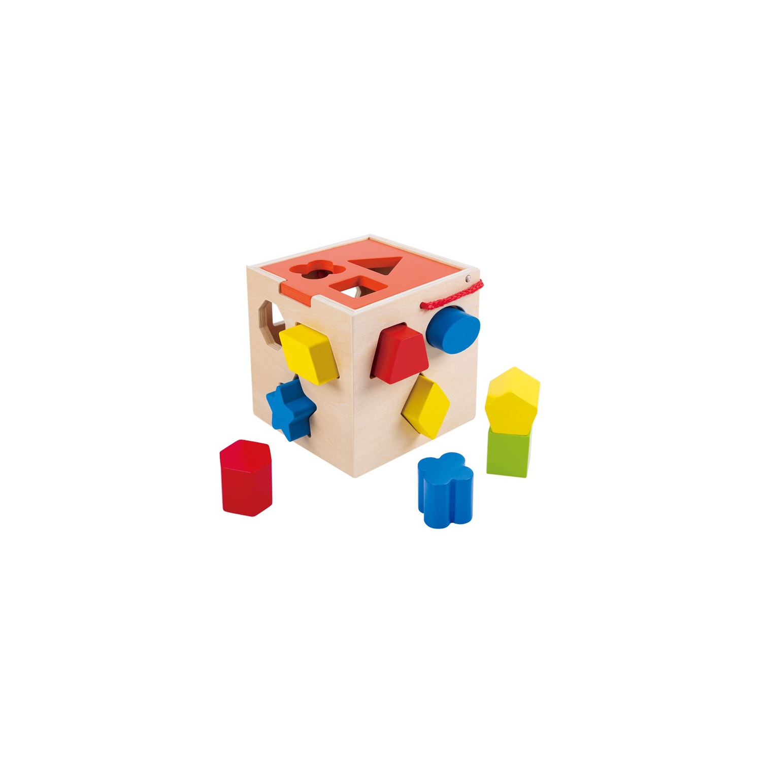 TOOKYLAND Cube Trieur de Formes en Bois - 13pcs - Boîte de Tri Jouet Éducatif, 12m+