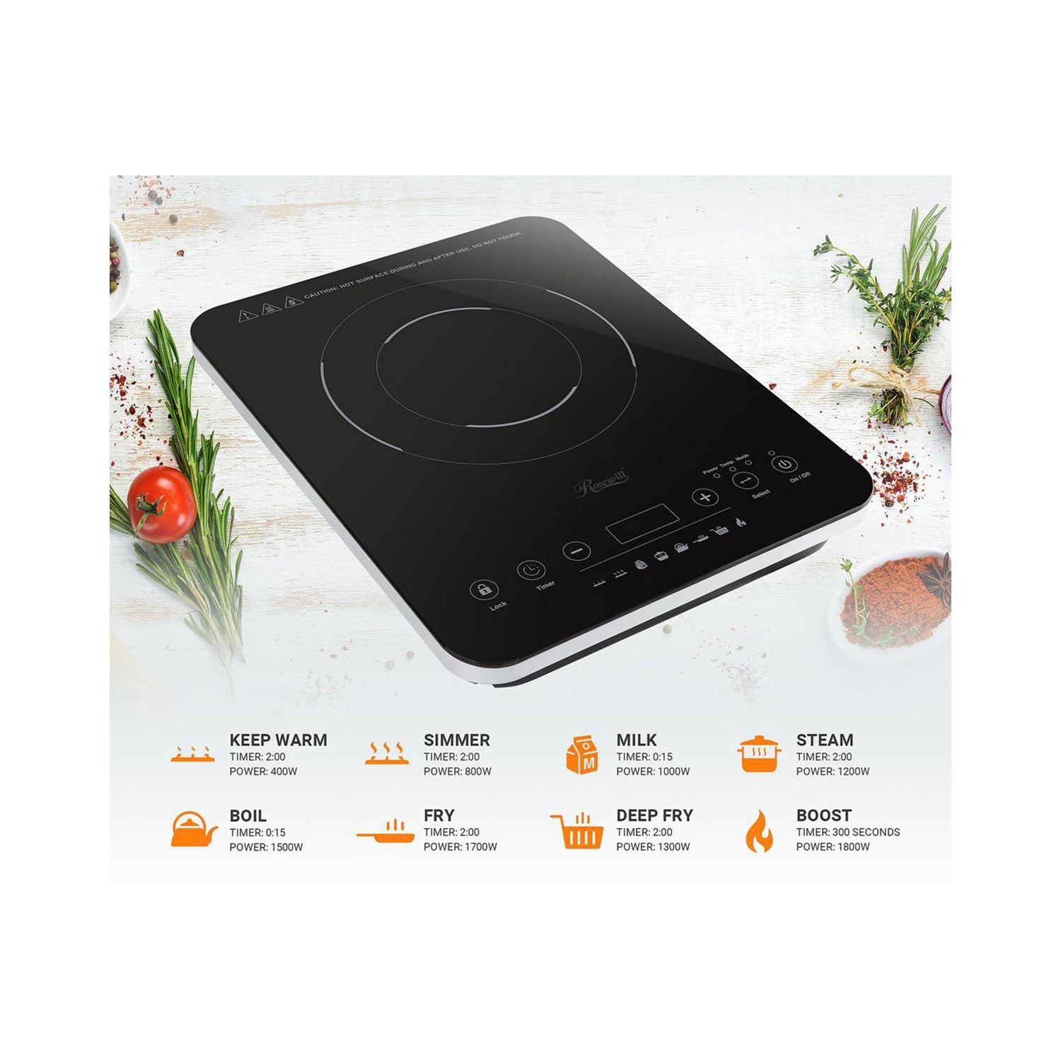 Cuisinière à induction Rosewill RHAI-21001 1800W