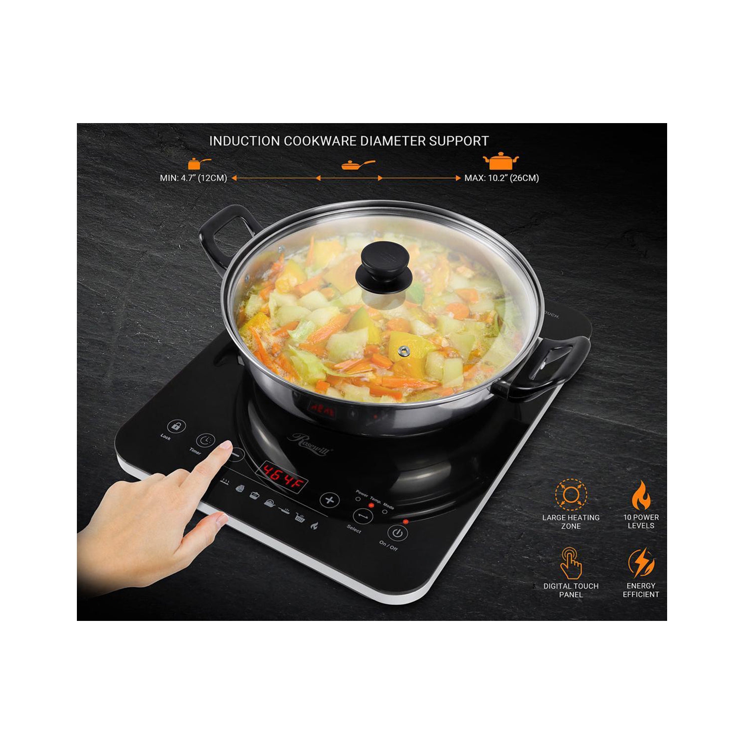 Cuisinière à induction Rosewill RHAI-21001 1800W