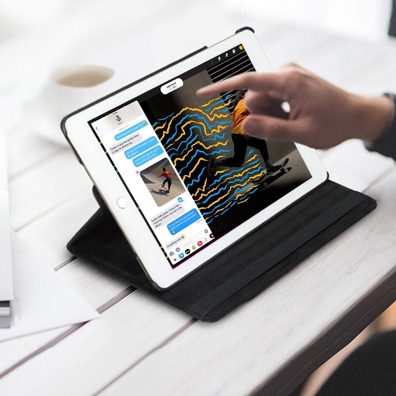 SupeRShield- Apple iPad Air 1 Case 360 Degree Rotating Stand Shockproof Leather Folding Smart Air1 Cover