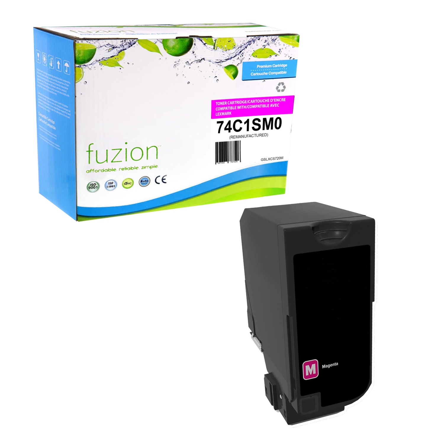 Fuzion Compatible Lexmark 74C1SM0 Toner - Magenta