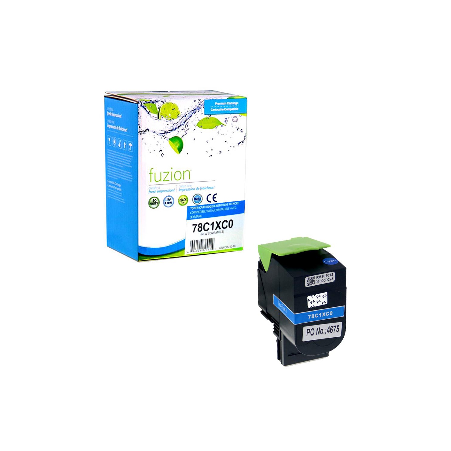 Fuzion Compatible Lexmark 78C1XC0 Toner - Cyan
