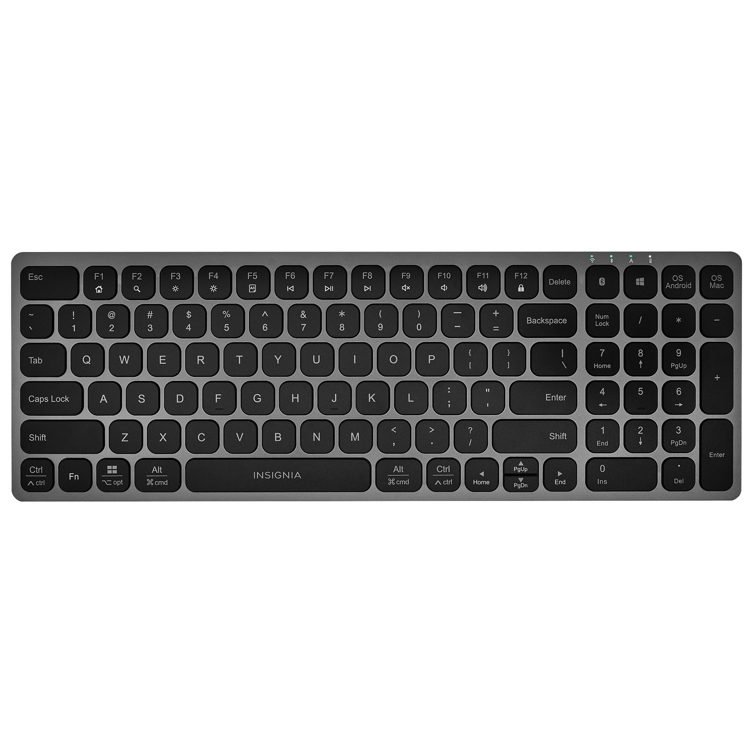 Clavier Bluetooth sans fil mince d'Insignia - Gris - Exclusivité de Best Buy