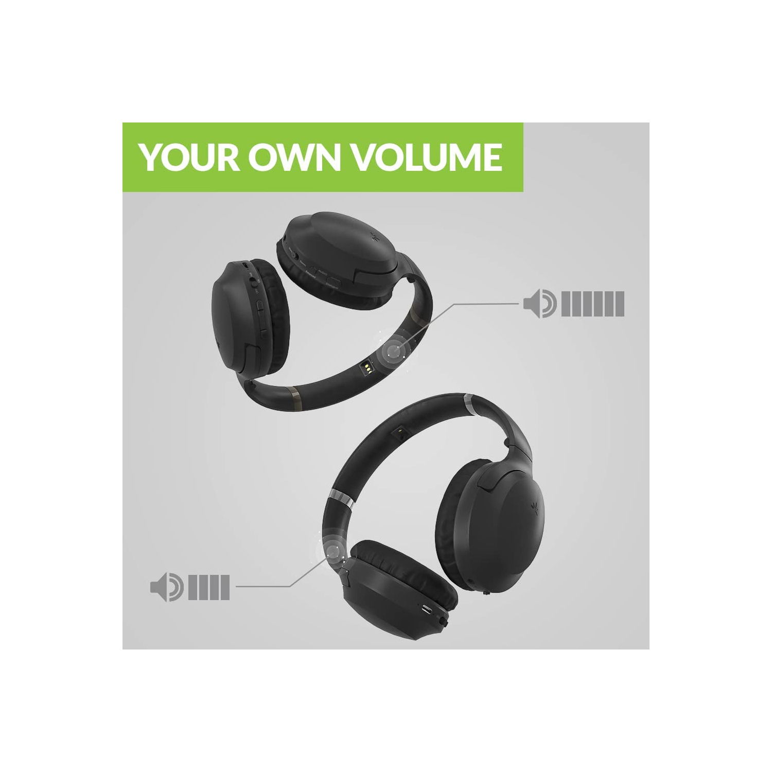 Avantree Duet - Dual Wireless Headphones for TV Watching with Transmitter/Charging Stand 2-in-1, Clear Dialogue Mode & Volume Boost for Seniors,