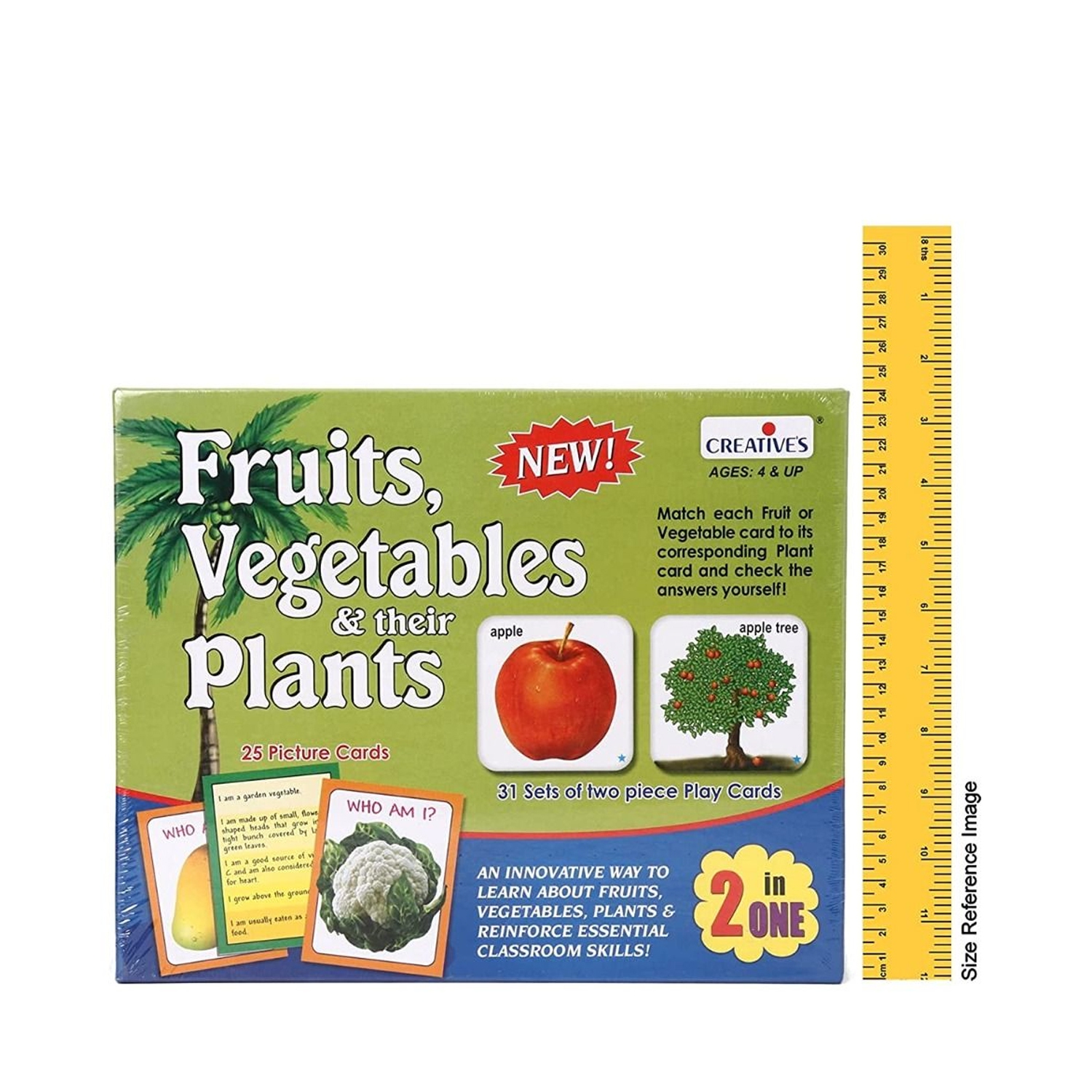 ISTAR 62PCS Creative Educational Fruits, Vegetables And Their Plants Card Game