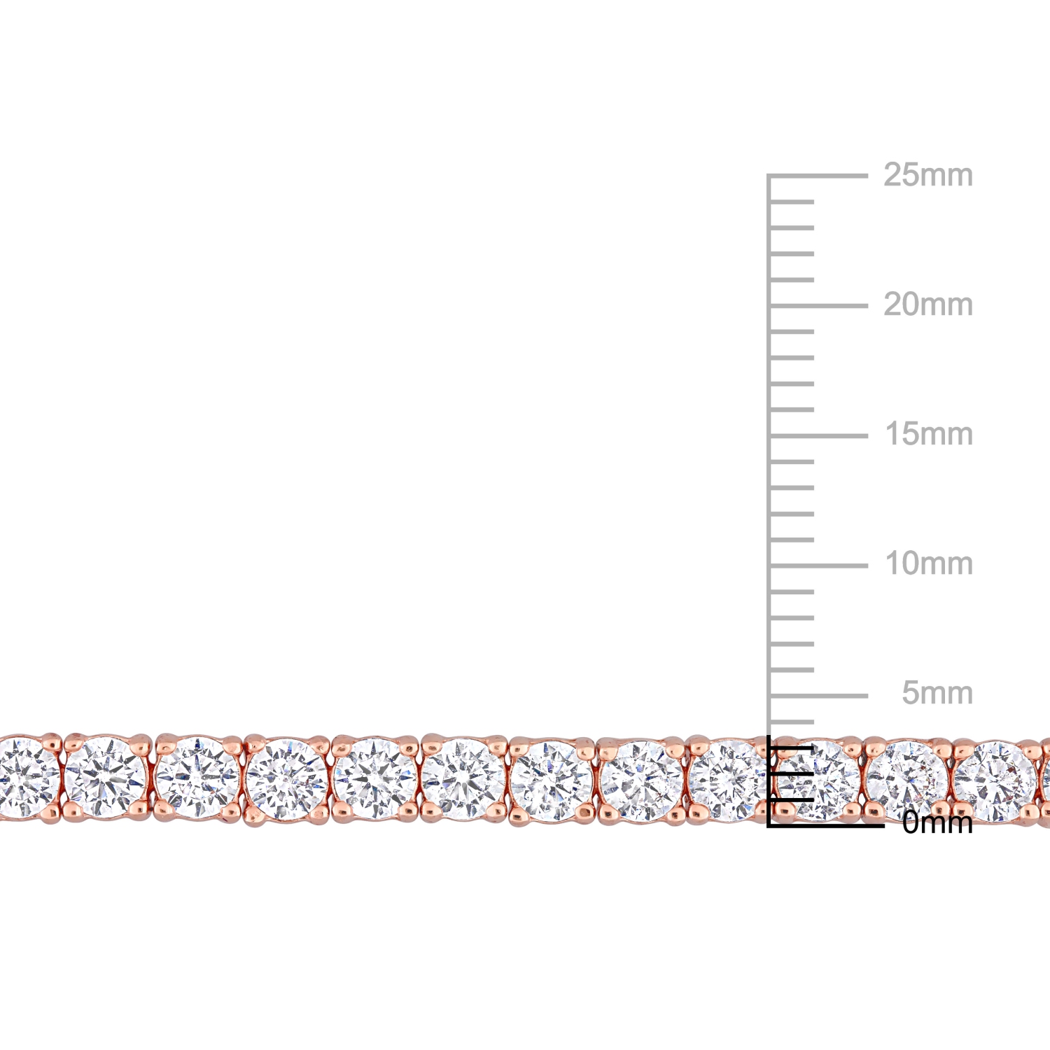 Amour 5 CT TGW Cubic Zirconia Bracelet Tennis Argent Rose