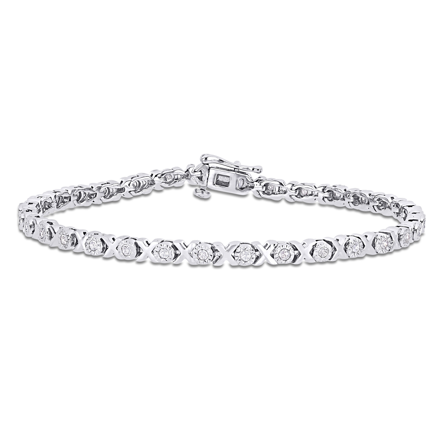 Amour 1 CT TW Diamond Bracelet Tennis Argent