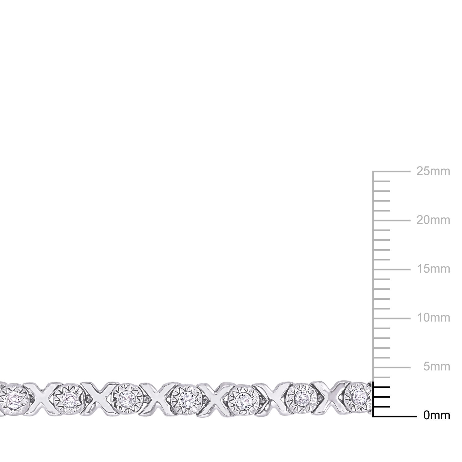 Amour 1 CT TW Diamond Bracelet Tennis Argent