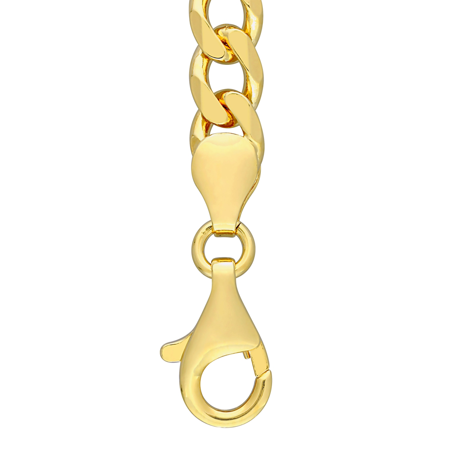 Amour 2 1/4 CT TGW Emerald Created Bracelet à maillons en argent jaune