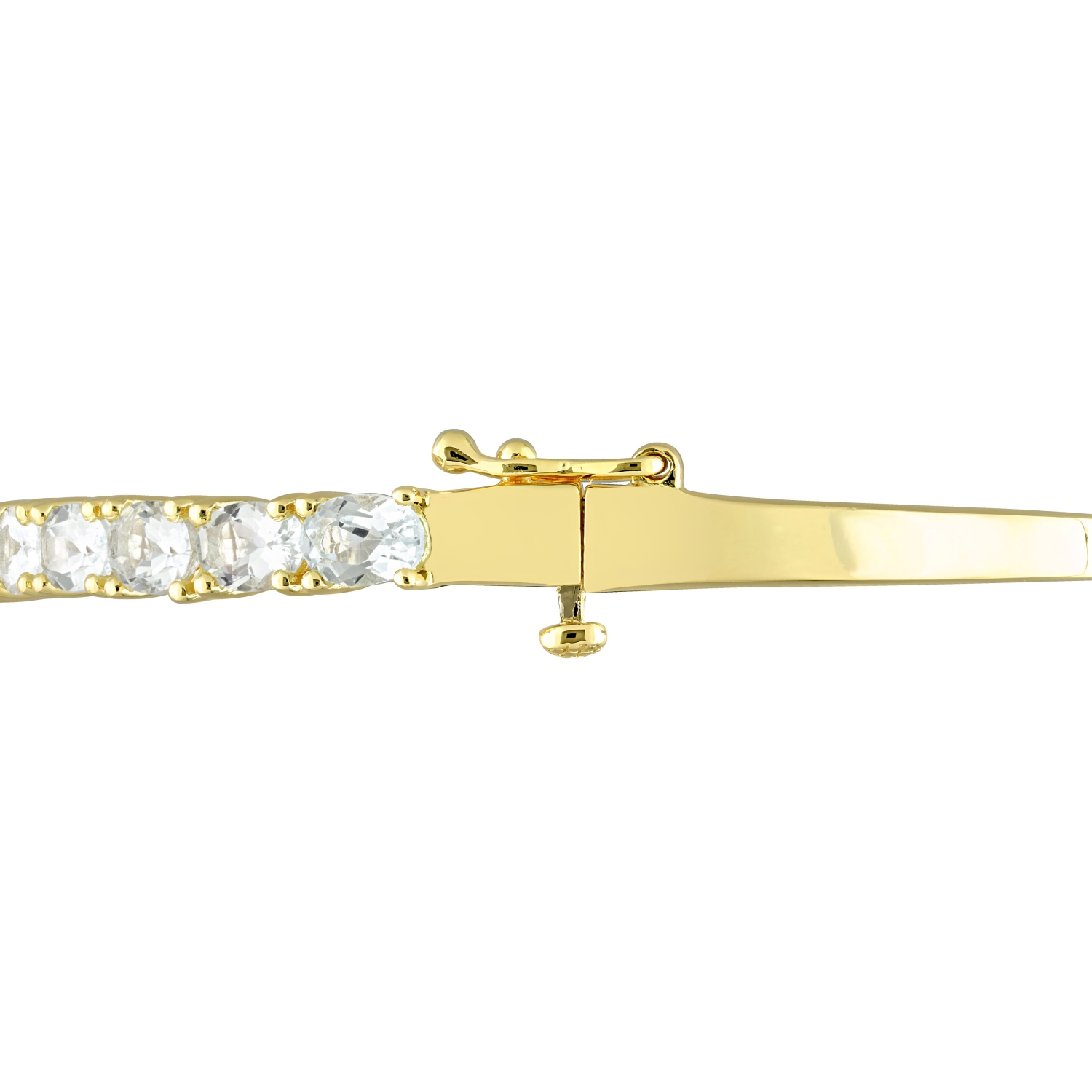 Amour 6 1/3 CT TGW Aquamarine Bangle Argent Jaune