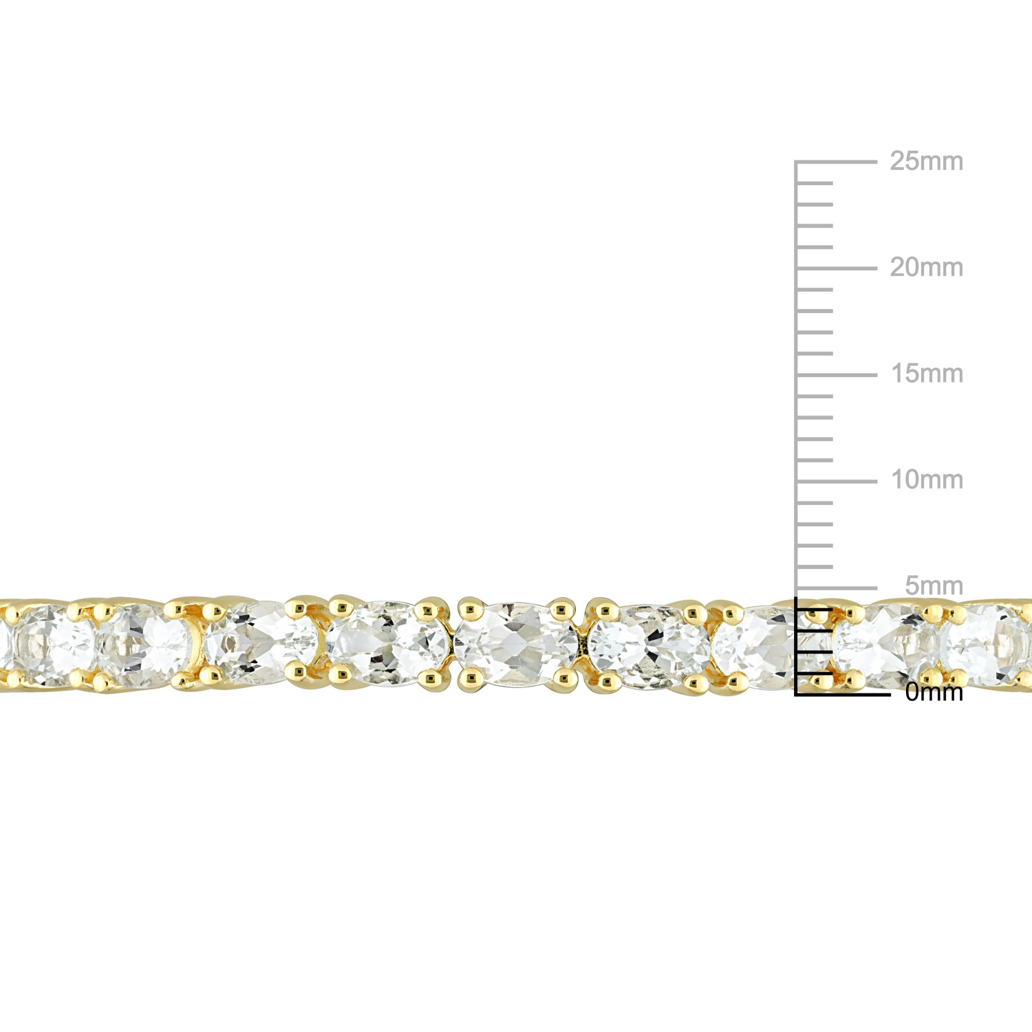 Amour 6 1/3 CT TGW Aquamarine Bangle Argent Jaune