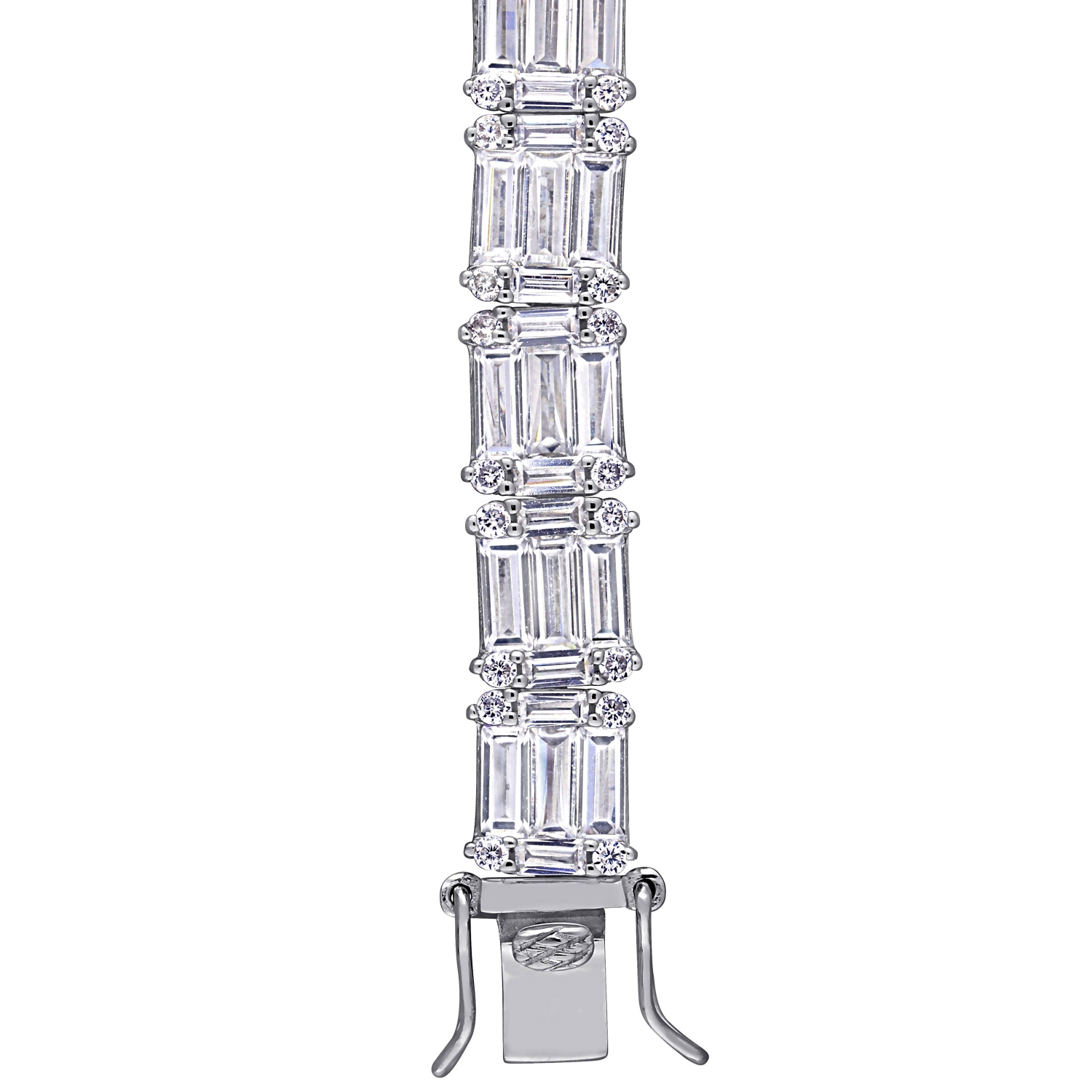 Amour 20 CT TGW Cubic Zirconia Tennis Bracelet Silver