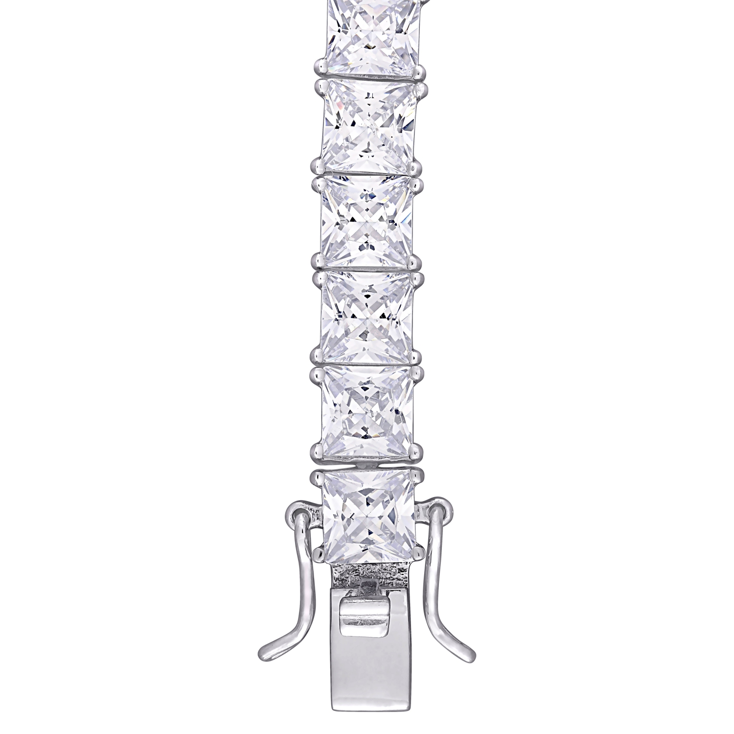 Amour 56 3/4 CT TGW Bracelet tennis en argent avec zircon cubique blanc