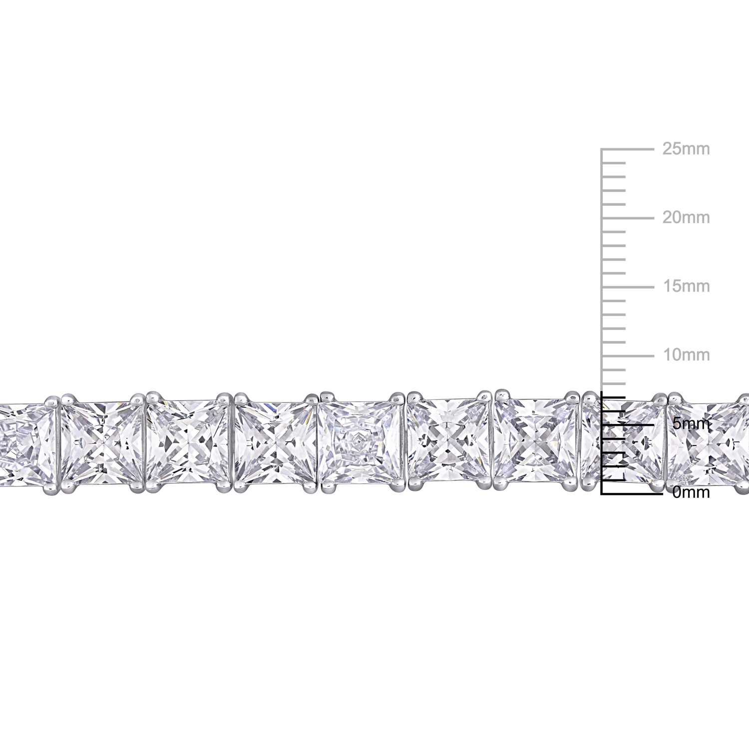 Amour 56 3/4 CT TGW Bracelet tennis en argent avec zircon cubique blanc