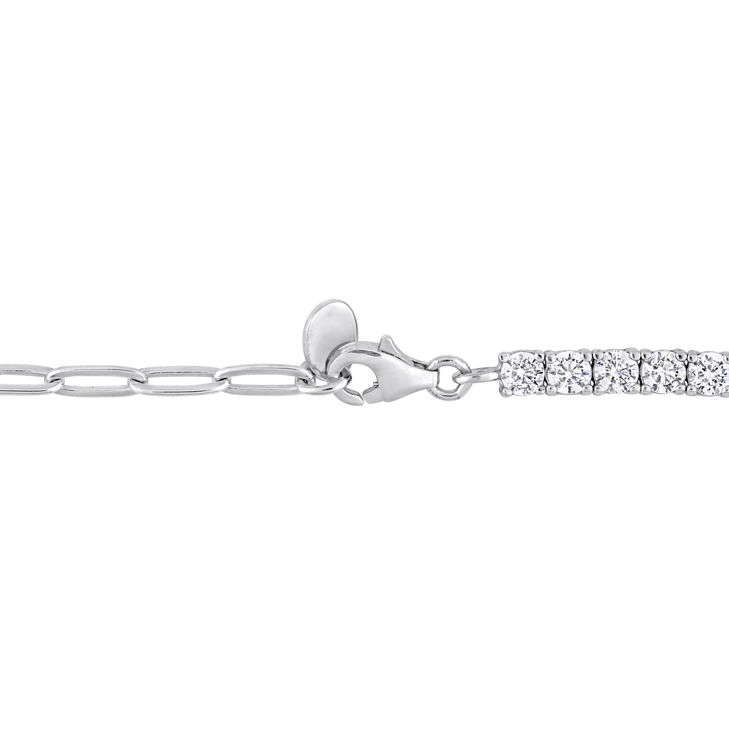Amour 5 CT TGW Cubic Zirconia Bracelet Tennis Argent