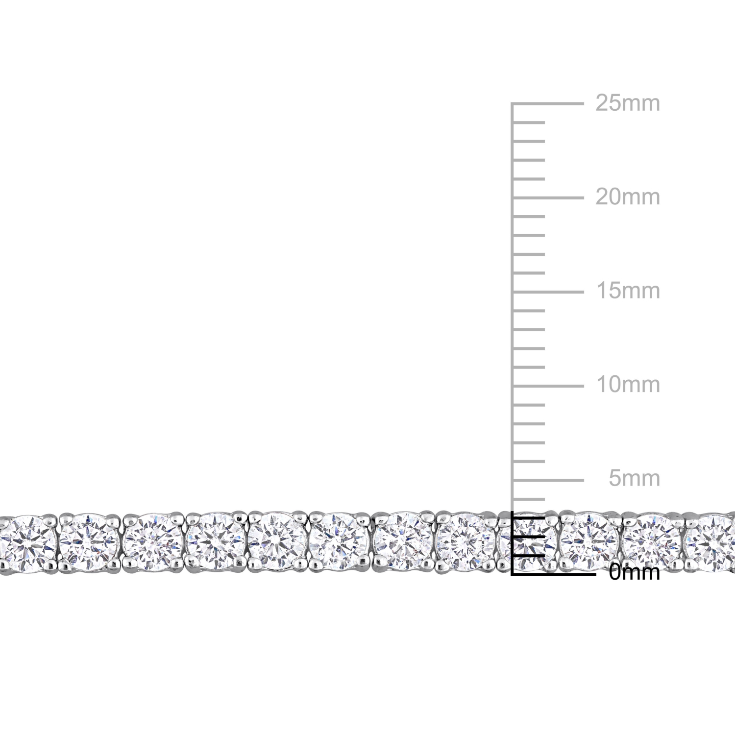 Amour 5 CT TGW Cubic Zirconia Bracelet Tennis Argent