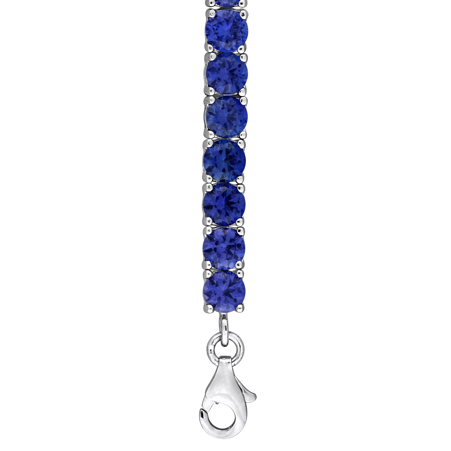 Amour Bracelet de tennis en argent avec zircon cubique bleu 6 CT TGW
