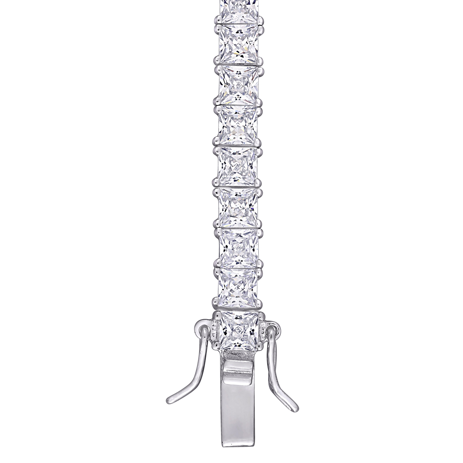 Amour 27 CT TGW Cubic Zirconia Bracelet Tennis Argent