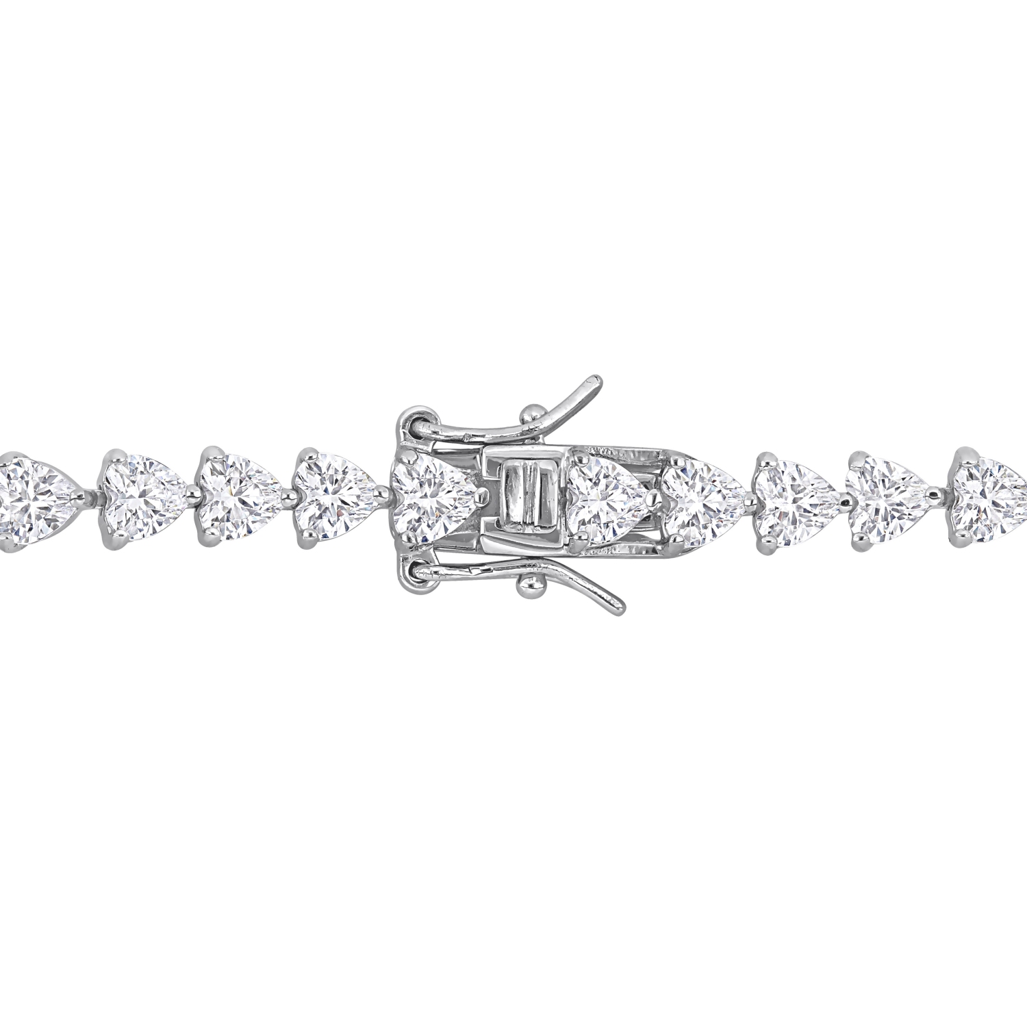 Amour 12 1/3 CT TGW Saphir blanc créé Bracelet de tennis en argent