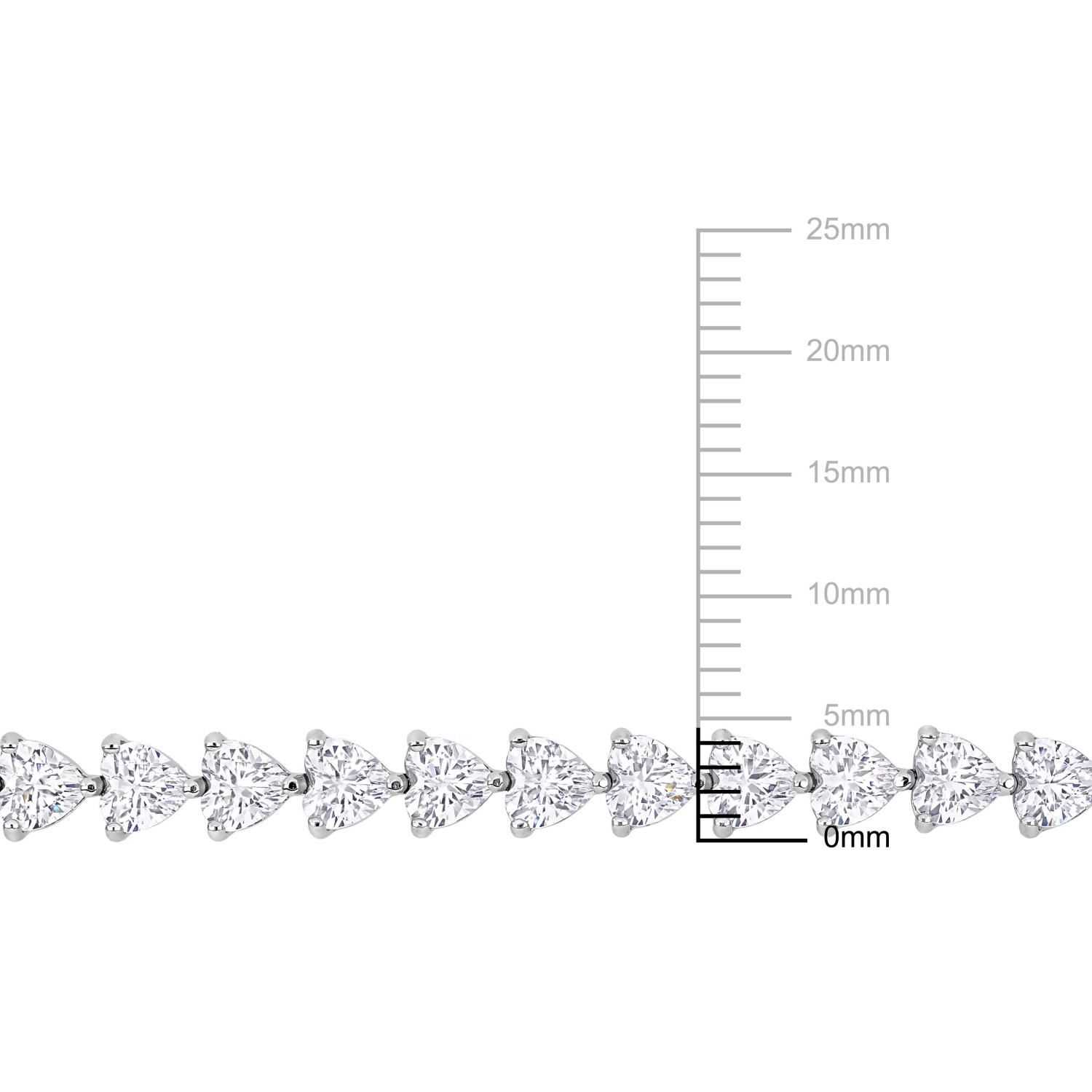 Amour 12 1/3 CT TGW Saphir blanc créé Bracelet de tennis en argent