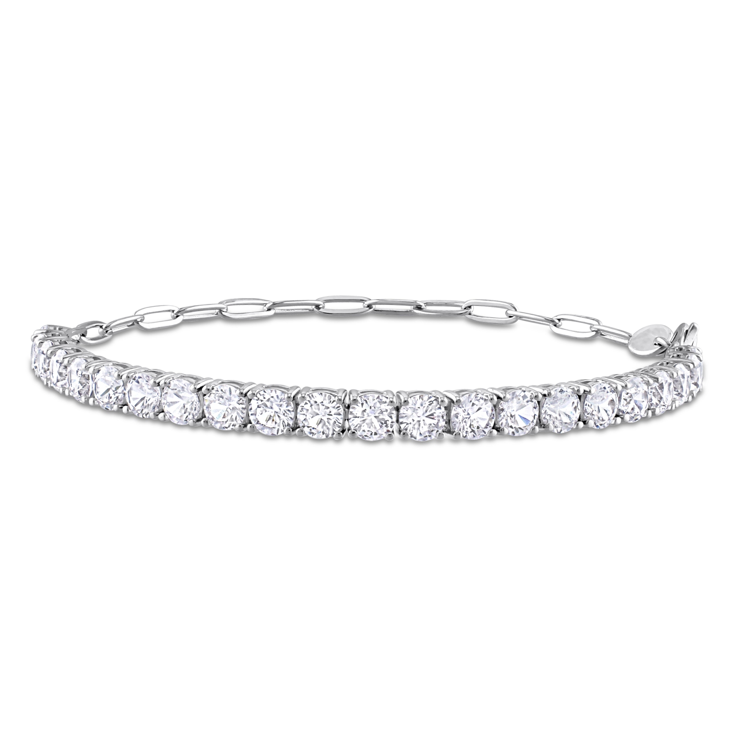 Amour 6 CT TGW Created White Sapphire Tennis Bracelet silver