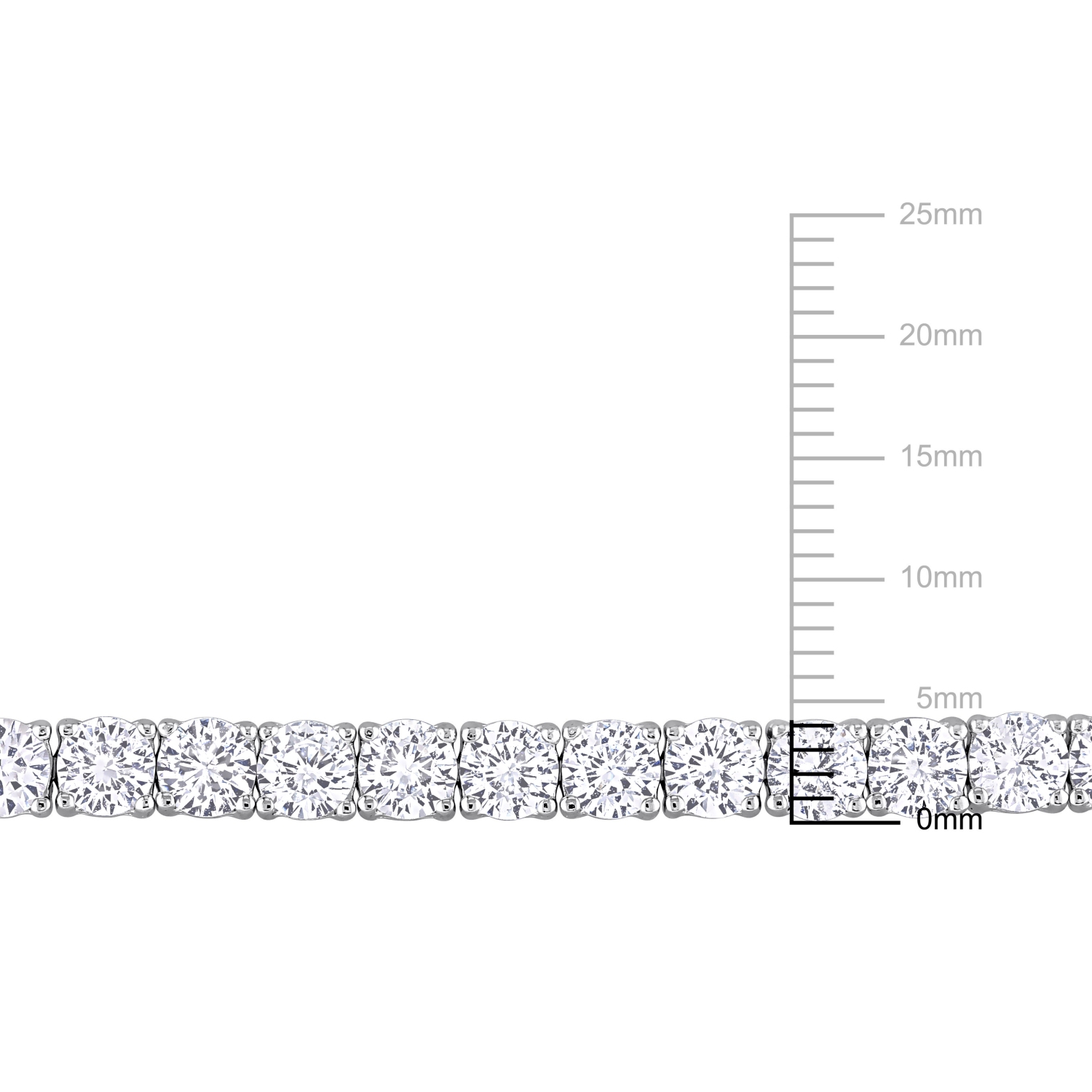 Amour 6 CT TGW Created White Sapphire Tennis Bracelet silver