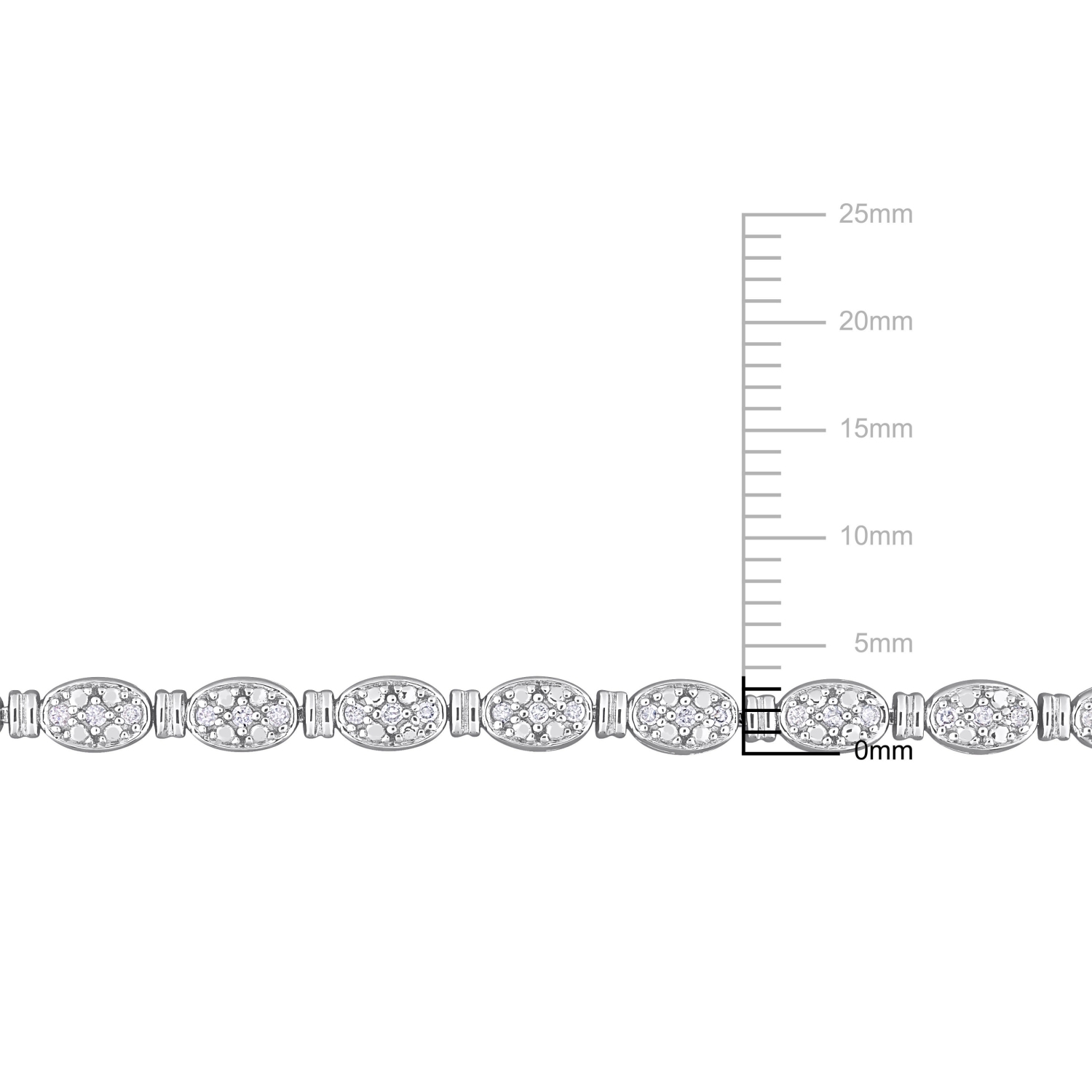 Amour 1/2 CT TW Diamond Tennis Bracelet Silver