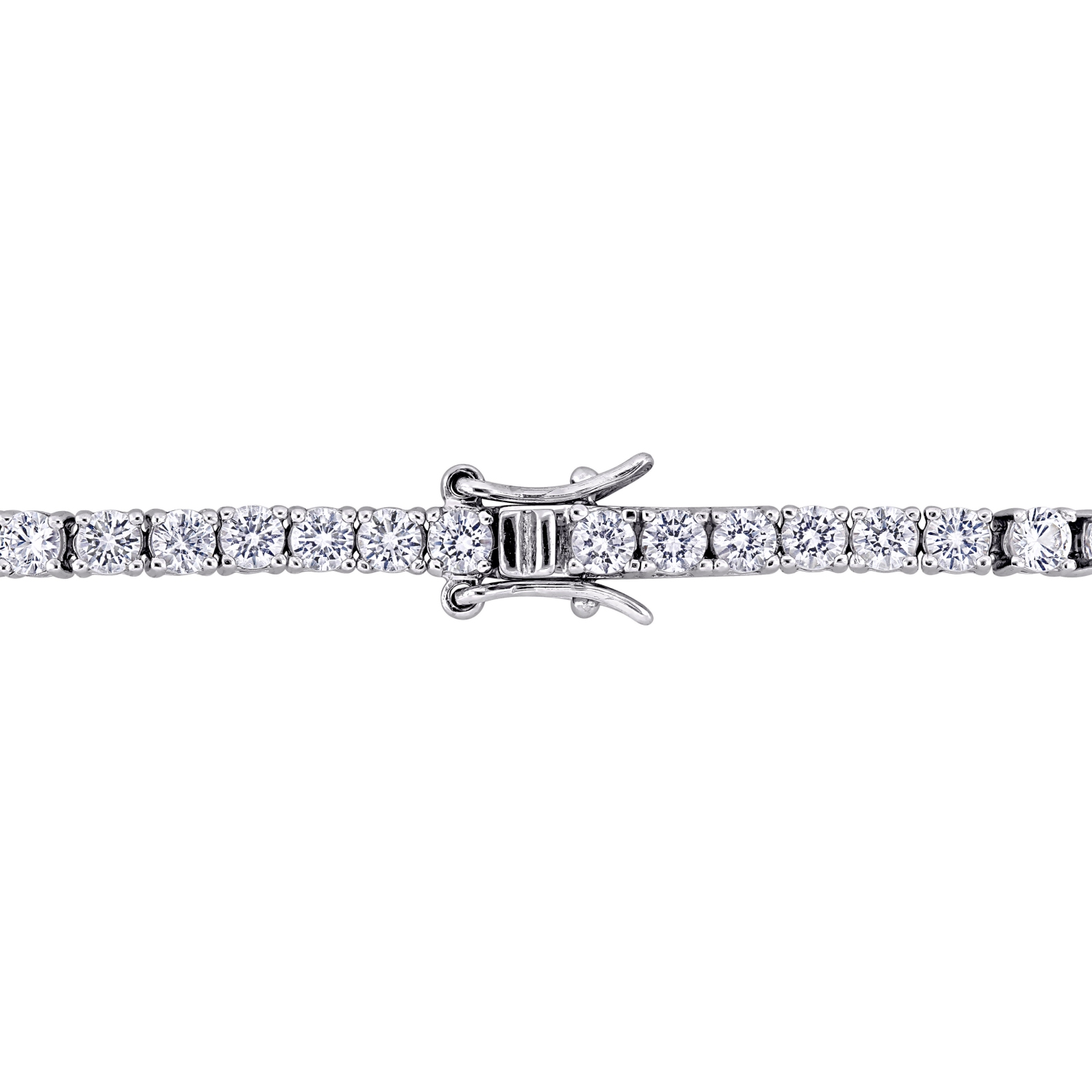 Amour 10 CT TGW Cubic Zirconia Bracelet Tennis Argent