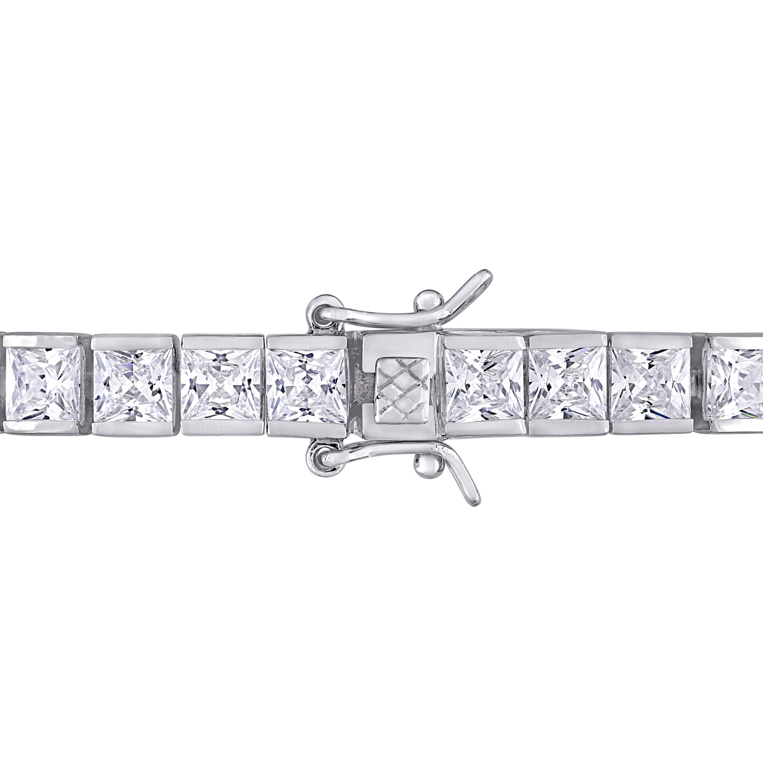 Amour 26 3/4 CT TGW Bracelet tennis en argent avec zircon cubique blanc