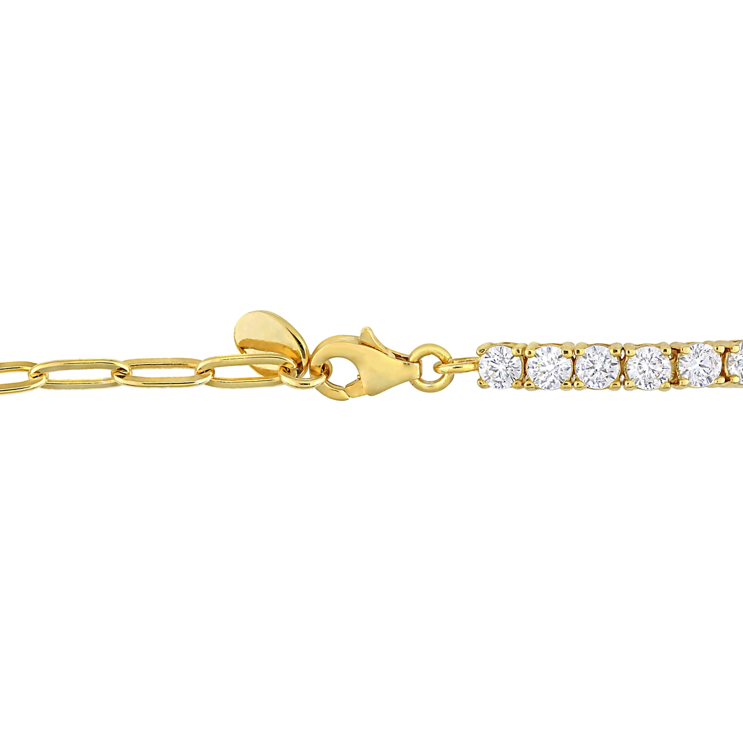 Amour 5 CT TGW Cubic Zirconia Tennis Bracelet Yellow silver