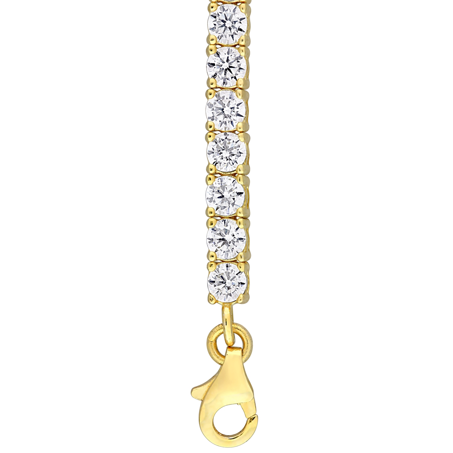 Amour 5 CT TGW Cubic Zirconia Tennis Bracelet Yellow silver