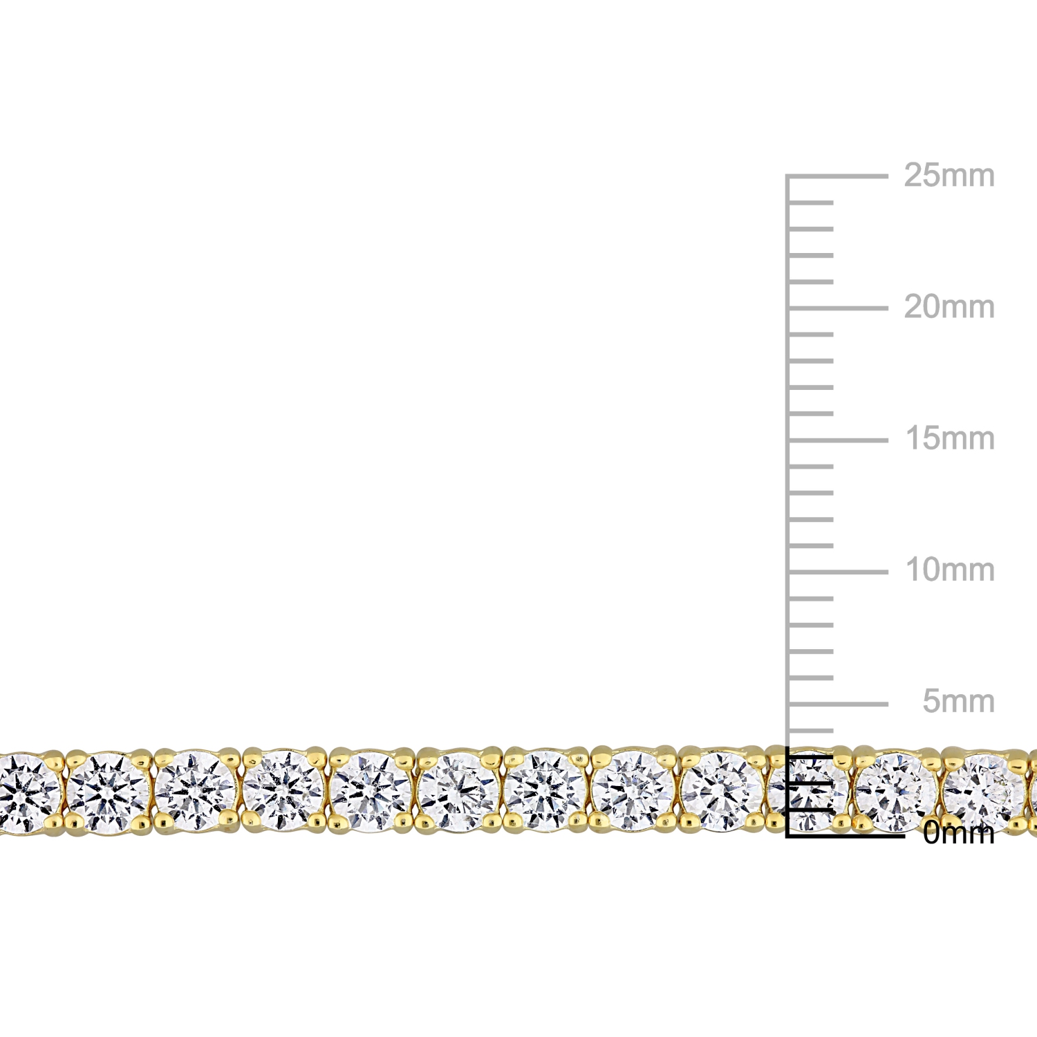 Amour 5 CT TGW Cubic Zirconia Tennis Bracelet Yellow silver